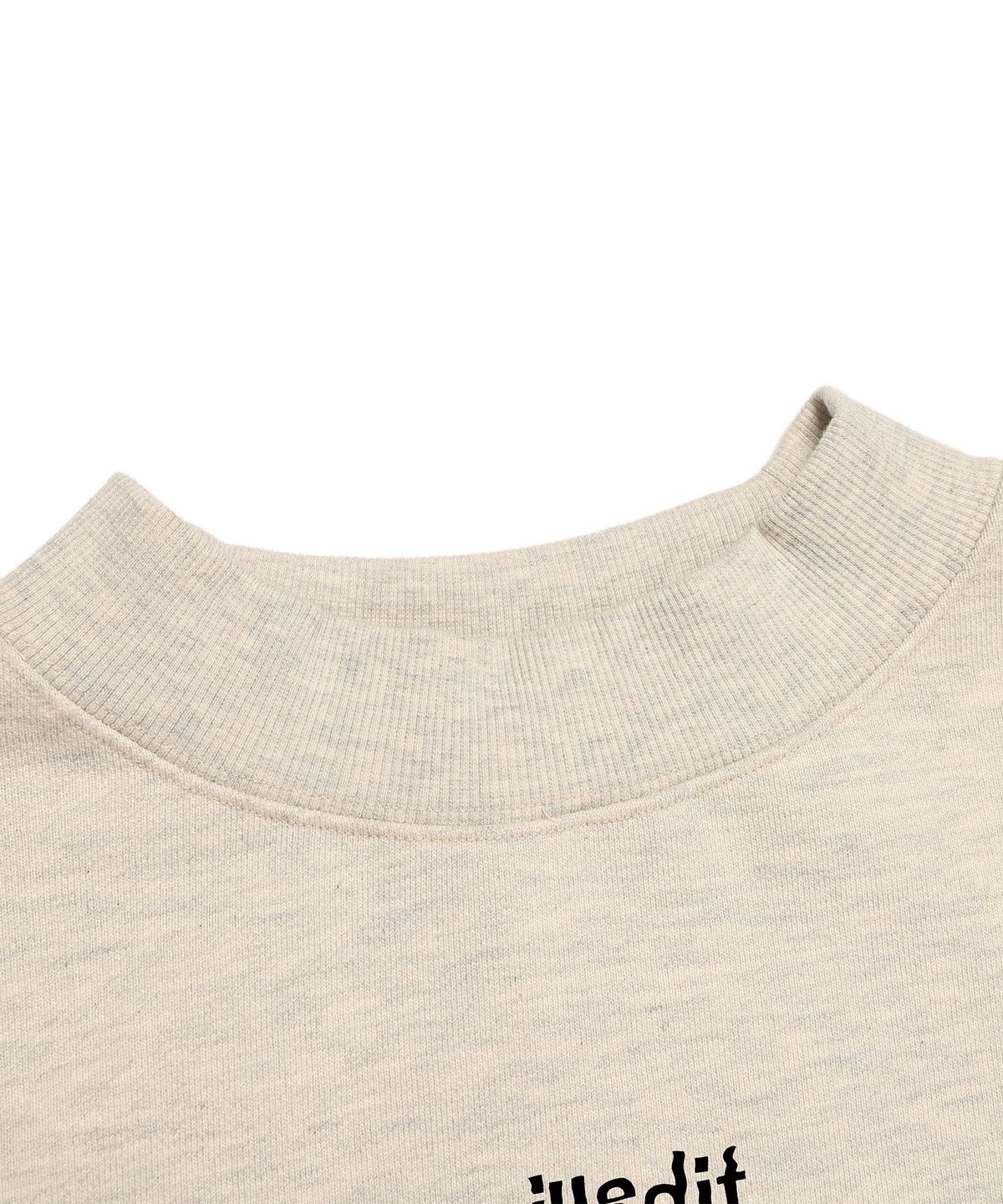 일레딧(ILLEDIT) HALFNECK RIB SWEATSHIRT MELANGEGREY