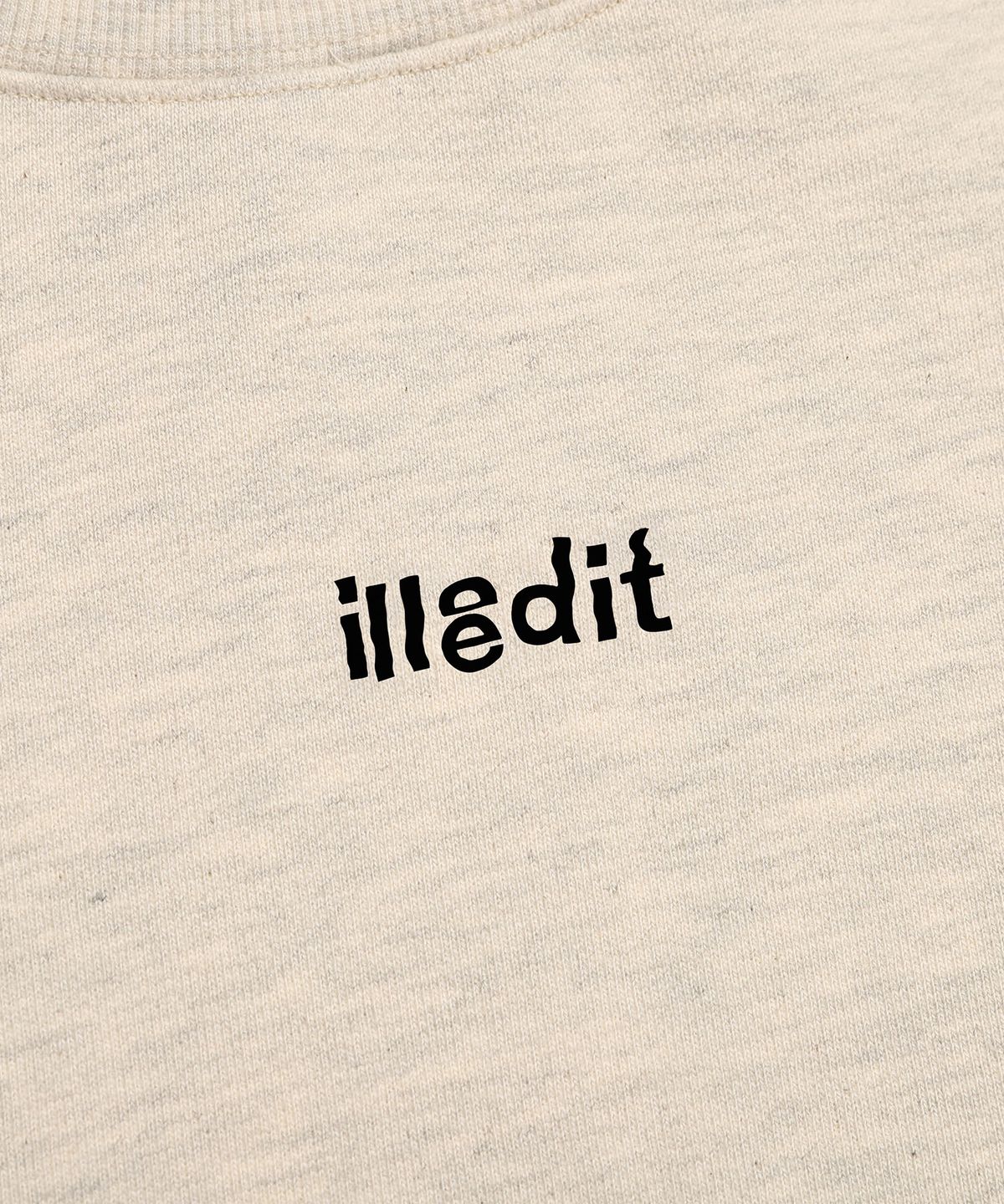 일레딧(ILLEDIT) HALFNECK RIB SWEATSHIRT MELANGEGREY