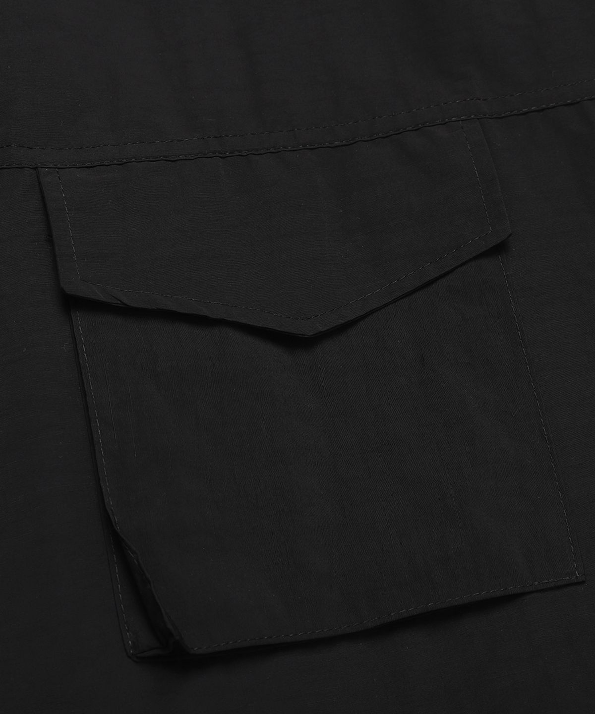 리베레(LIBERE) PULL OVER POCKET SHIRTS / BLACK