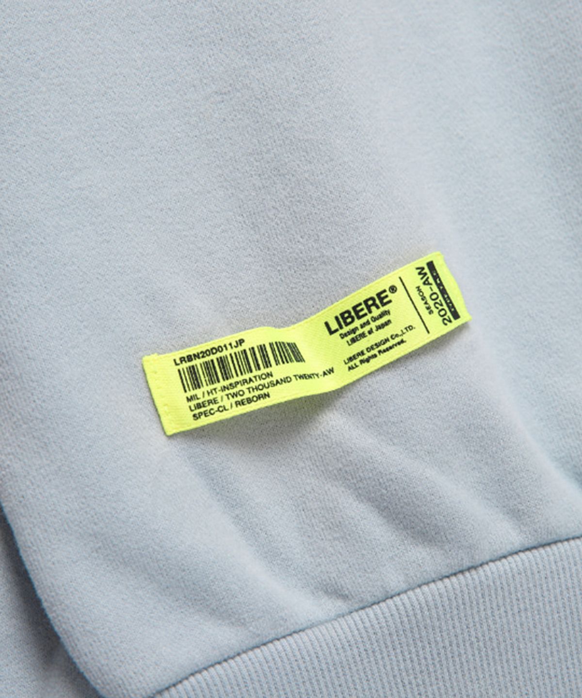 리베레(LIBERE) MOCKNECK SWEATSHIRTS / LIGHT BLUE