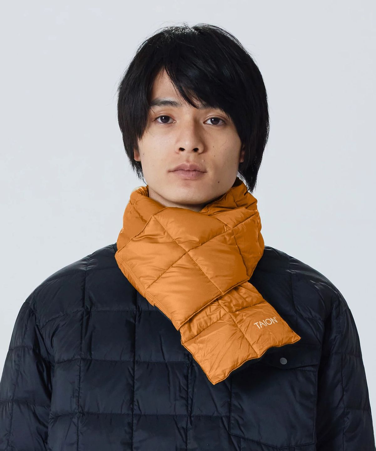 타이온(TAION) 베이직 패딩 머플러 D.Orange