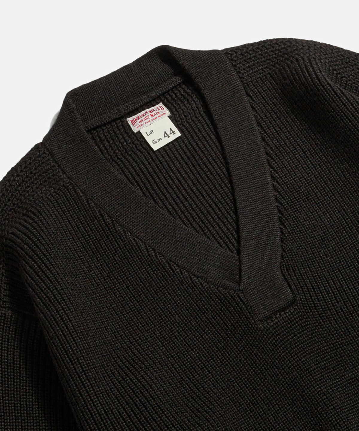 브론슨(BRONSON) USAAF Type A-1 V-neck Mechanics Sweater Black