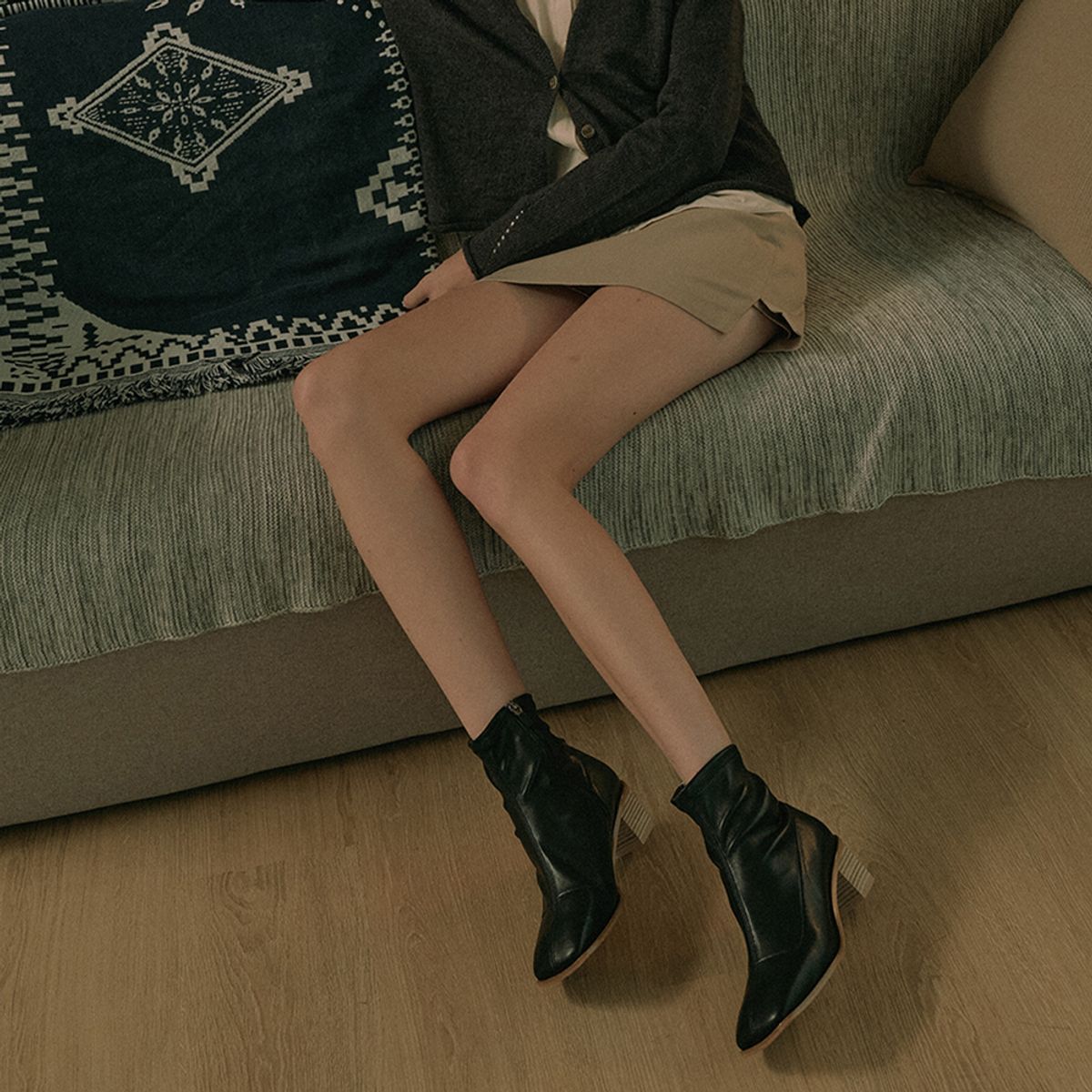 케리제이드(KERRIJADE) Wood Socks Boots_Black