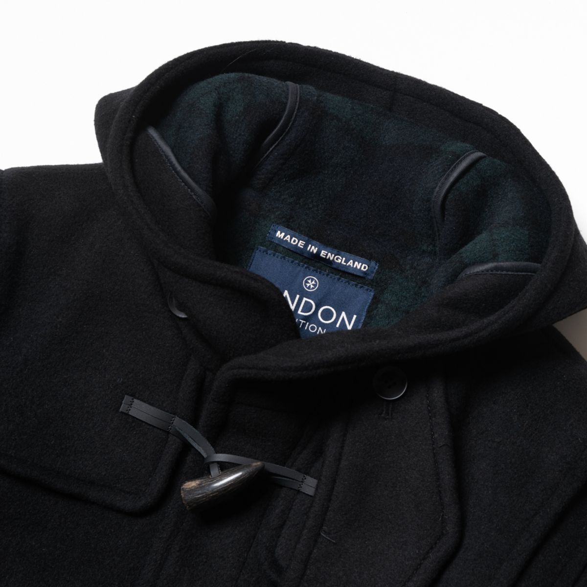 런던트레디션(LONDONTRADITION) Mens Erica Duffle Coat - Black BW5