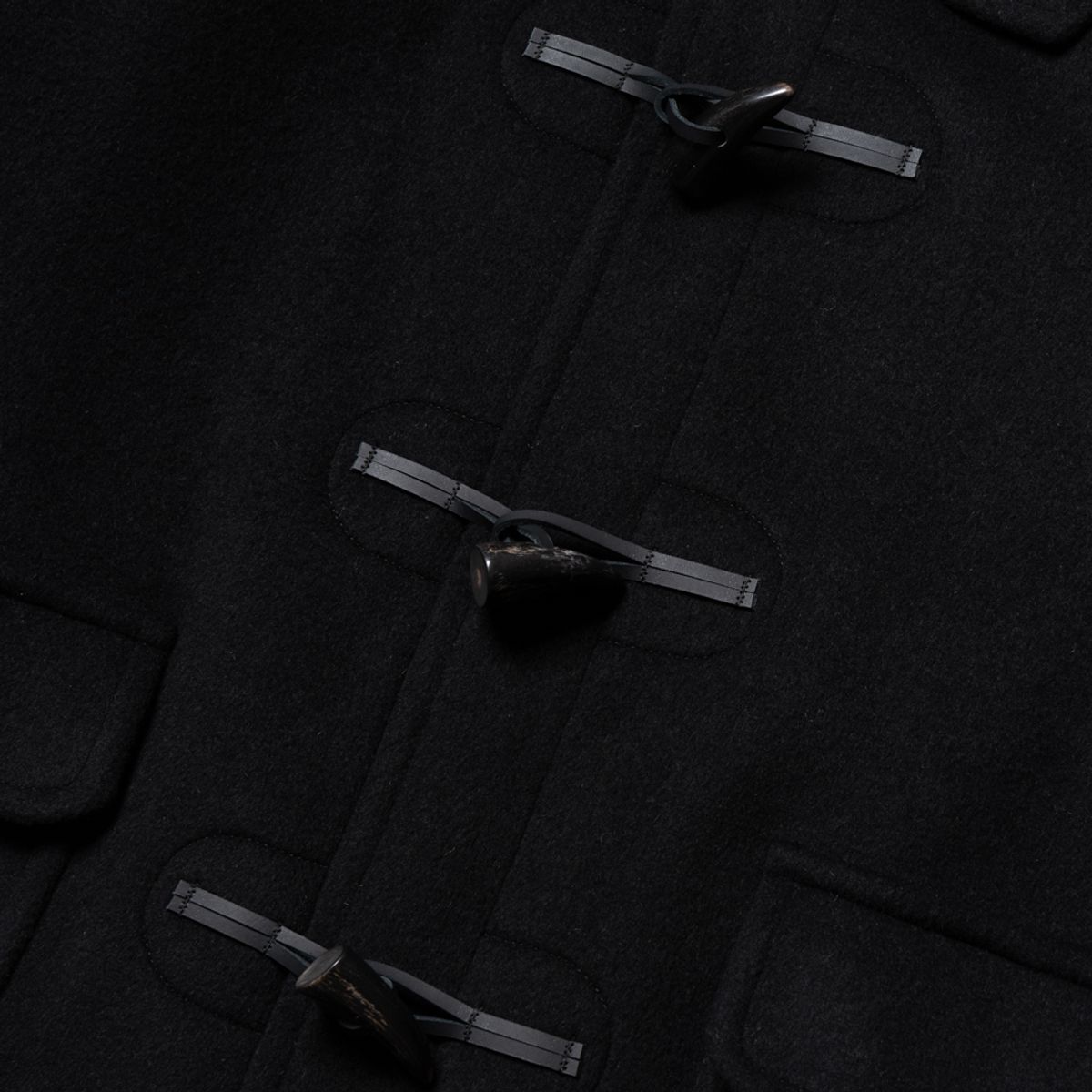 런던트레디션(LONDONTRADITION) Mens Erica Duffle Coat - Black BW5