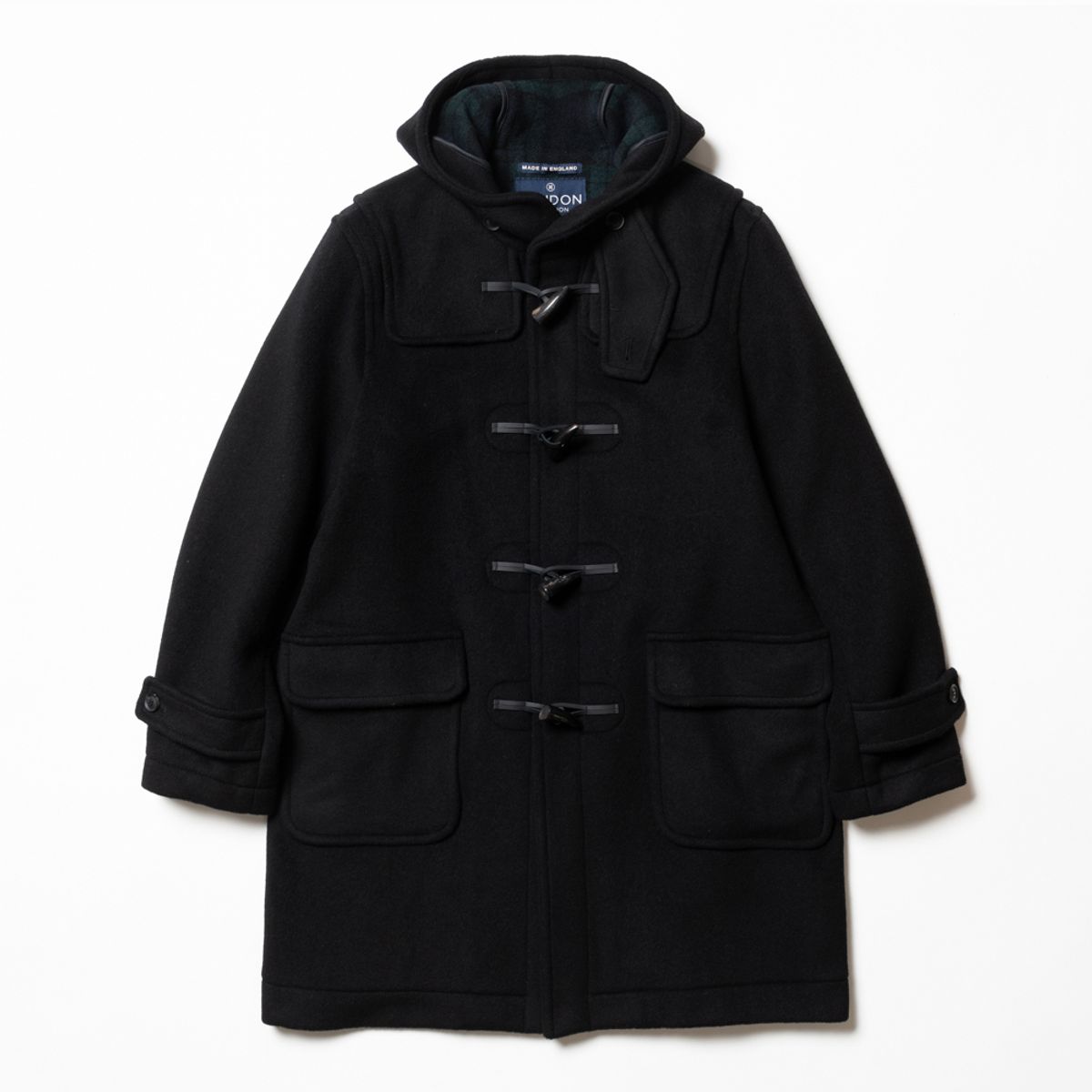 런던트레디션(LONDONTRADITION) Mens Erica Duffle Coat - Black BW5