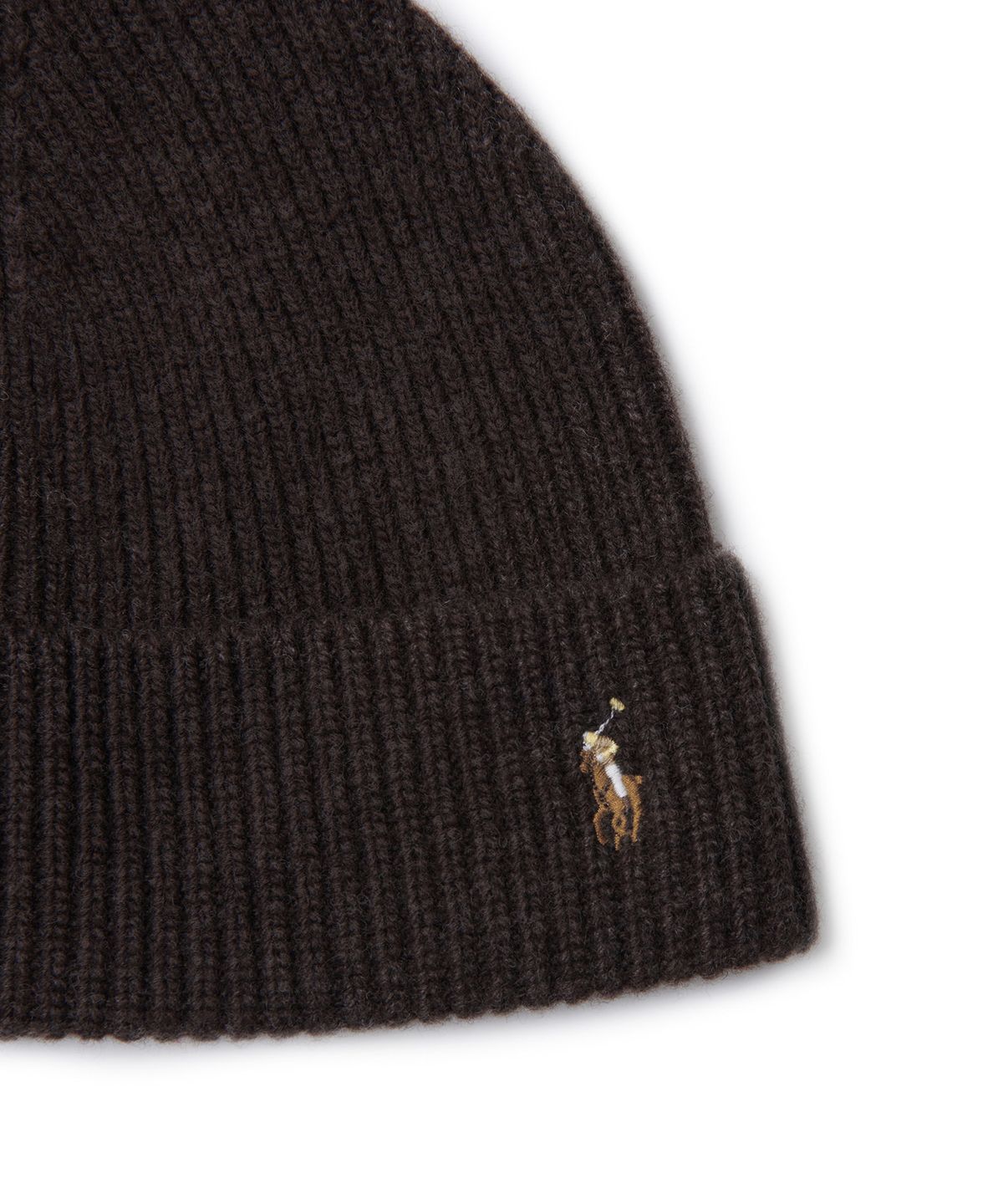 폴로 랄프 로렌(POLO RALPH LAUREN) 시그니처 포니 울 블렌드 비니 - 딥브라운
