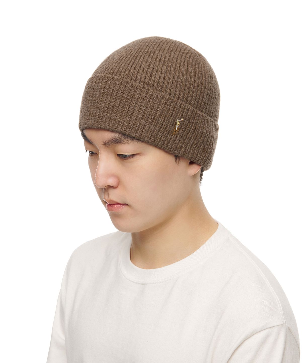 폴로 랄프 로렌(POLO RALPH LAUREN) 시그니처 포니 울 블렌드 비니 - 브라운