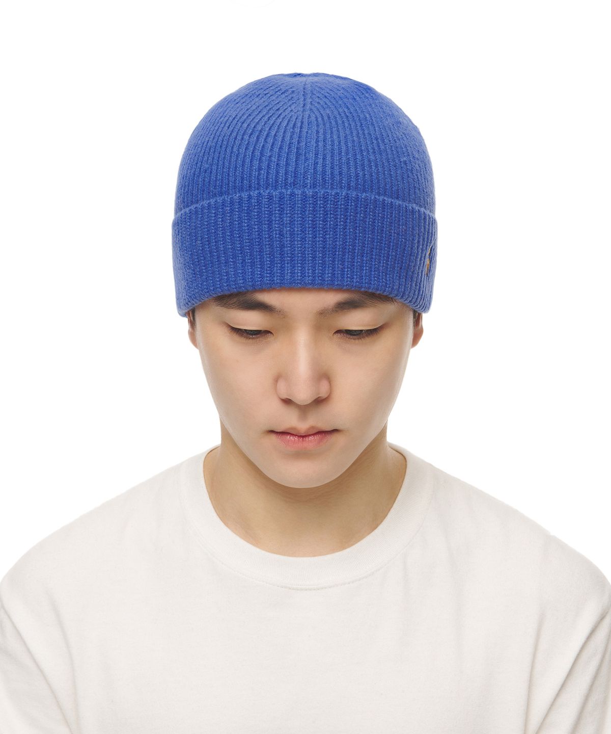 폴로 랄프 로렌(POLO RALPH LAUREN) 시그니처 포니 울 블렌드 비니 - 블루