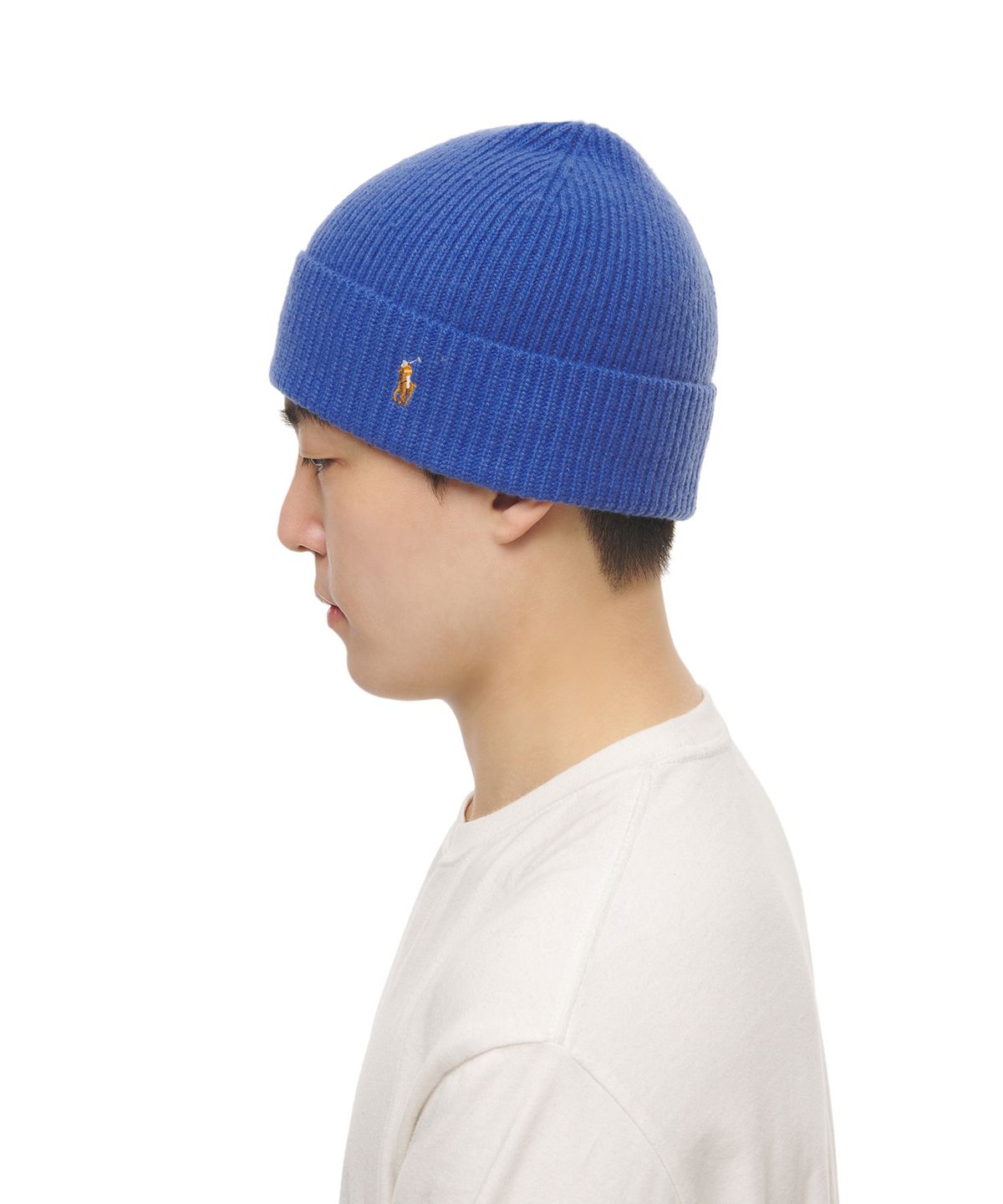 폴로 랄프 로렌(POLO RALPH LAUREN) 시그니처 포니 울 블렌드 비니 - 블루