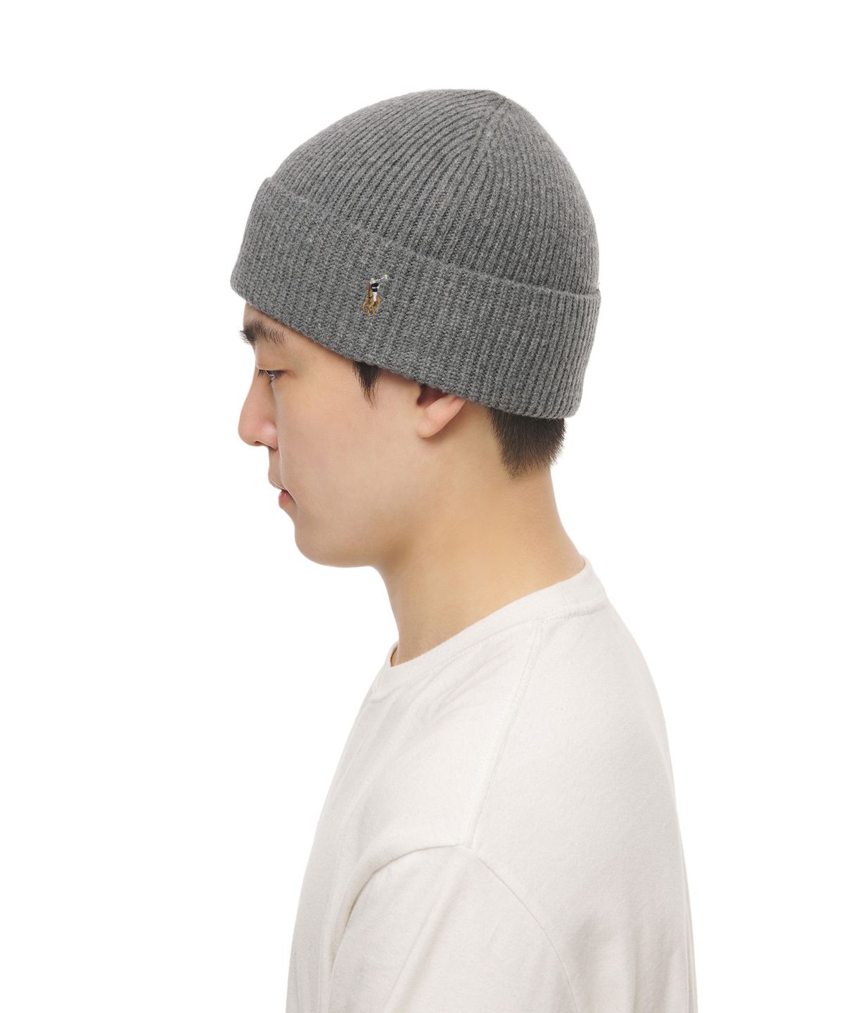 폴로 랄프 로렌(POLO RALPH LAUREN) 시그니처 포니 울 블렌드 비니 - 그레이