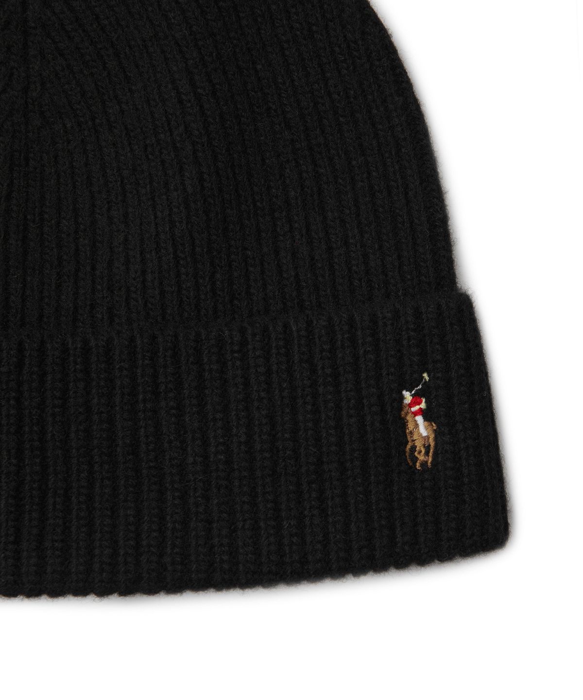 폴로 랄프 로렌(POLO RALPH LAUREN) 시그니처 포니 울 블렌드 비니 - 블랙