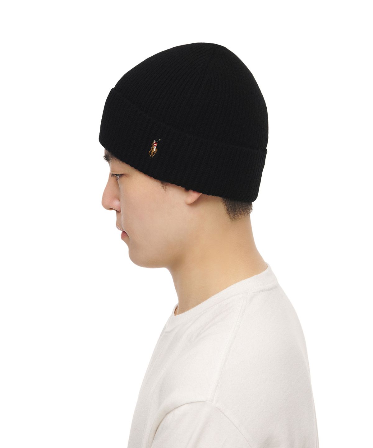 폴로 랄프 로렌(POLO RALPH LAUREN) 시그니처 포니 울 블렌드 비니 - 블랙