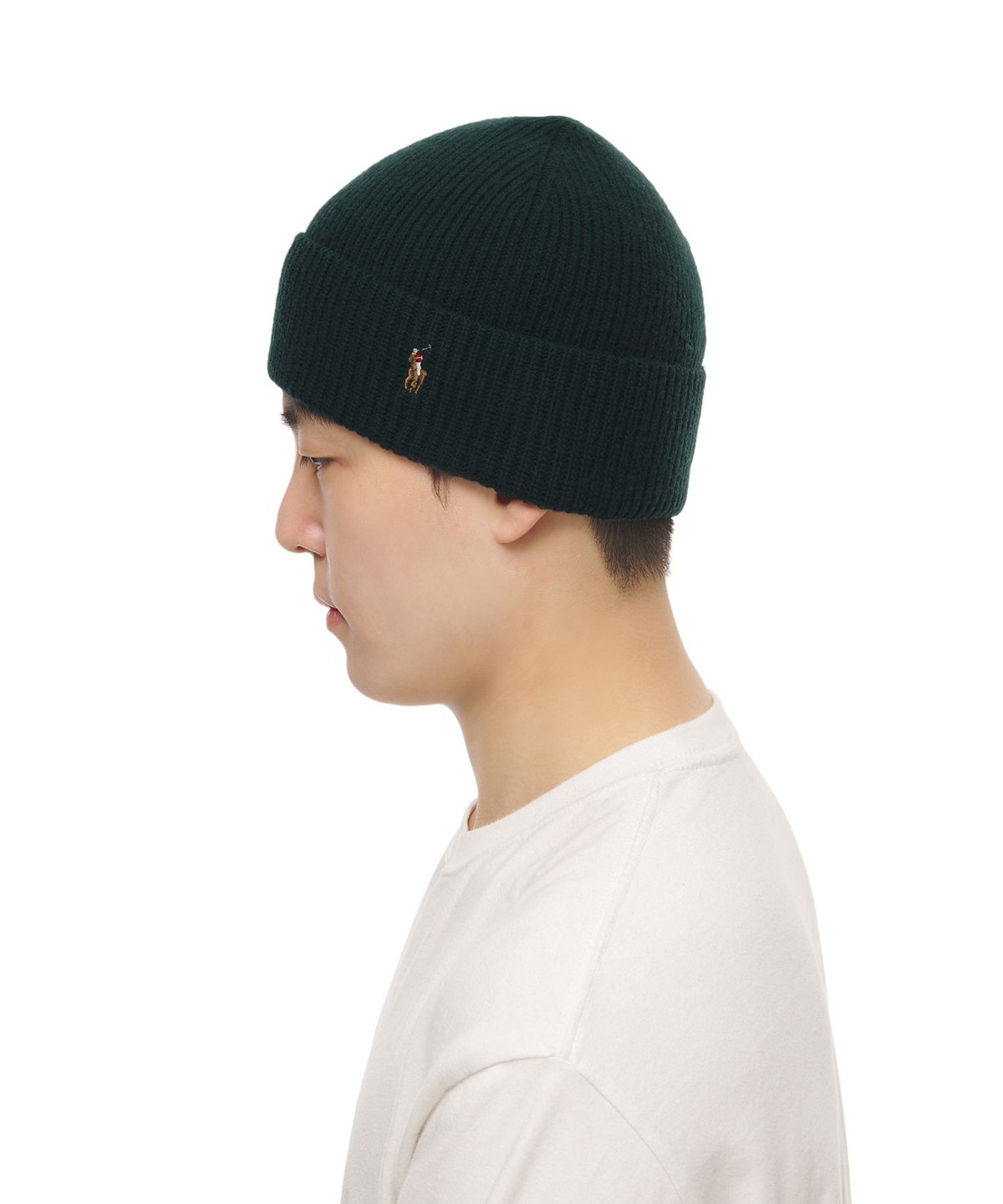 폴로 랄프 로렌(POLO RALPH LAUREN) 시그니처 포니 울 블렌드 비니 - 그린
