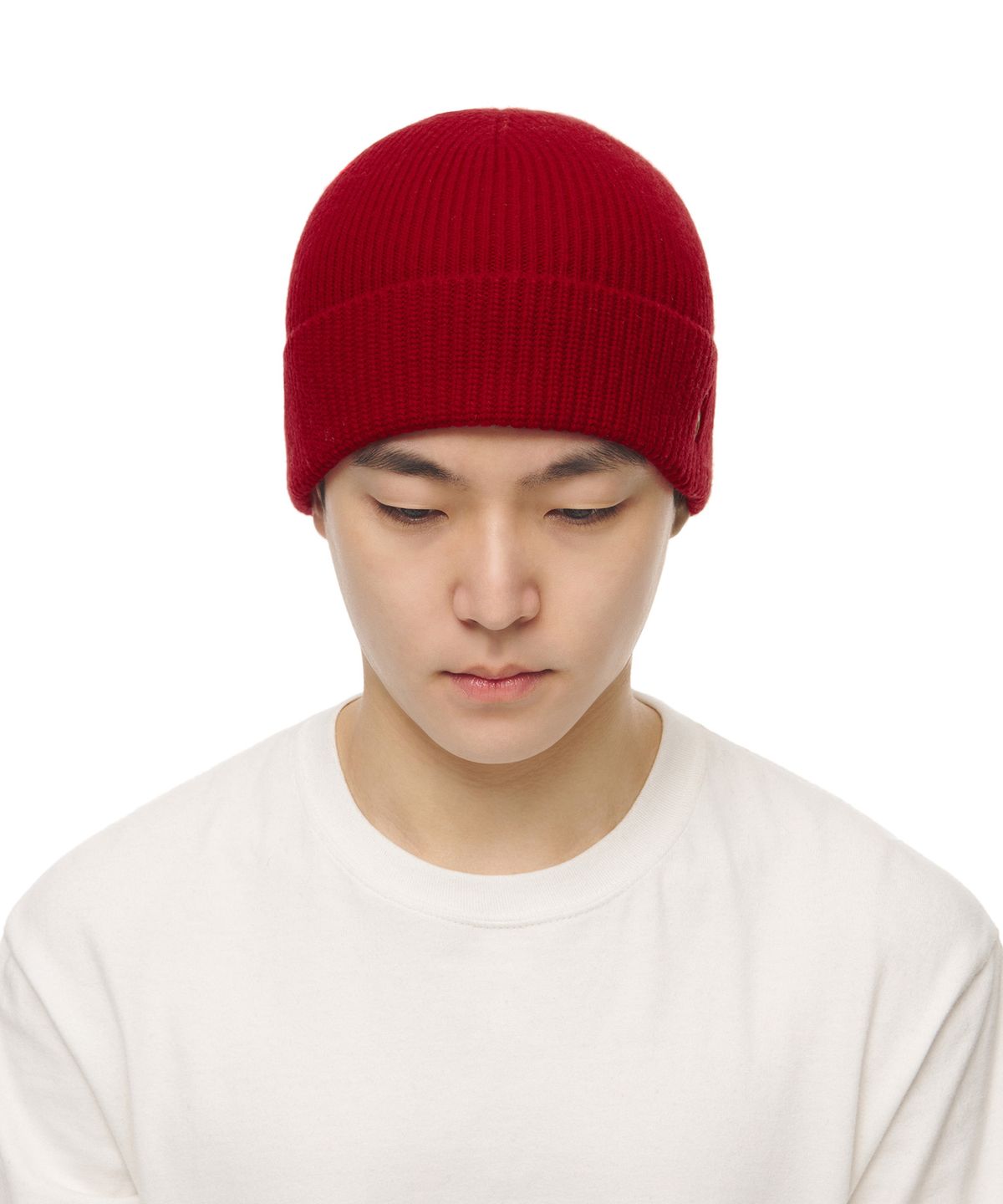 폴로 랄프 로렌(POLO RALPH LAUREN) 시그니처 포니 울 블렌드 비니 - 레드