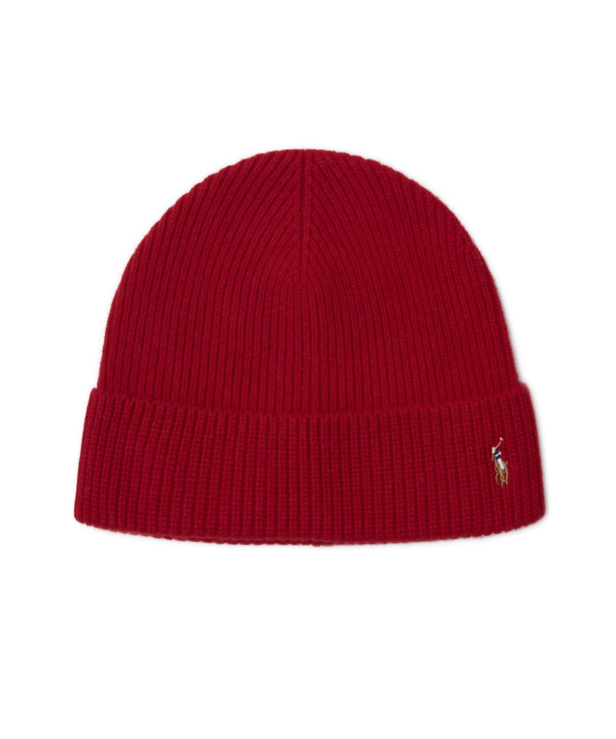 폴로 랄프 로렌(POLO RALPH LAUREN) 시그니처 포니 울 블렌드 비니 - 레드