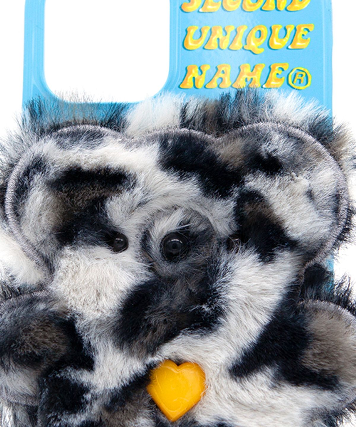 세컨드유니크네임(SECOND UNIQUE NAME) SUN CASE LEOPARD FUR BEAR LIGHT BLUE