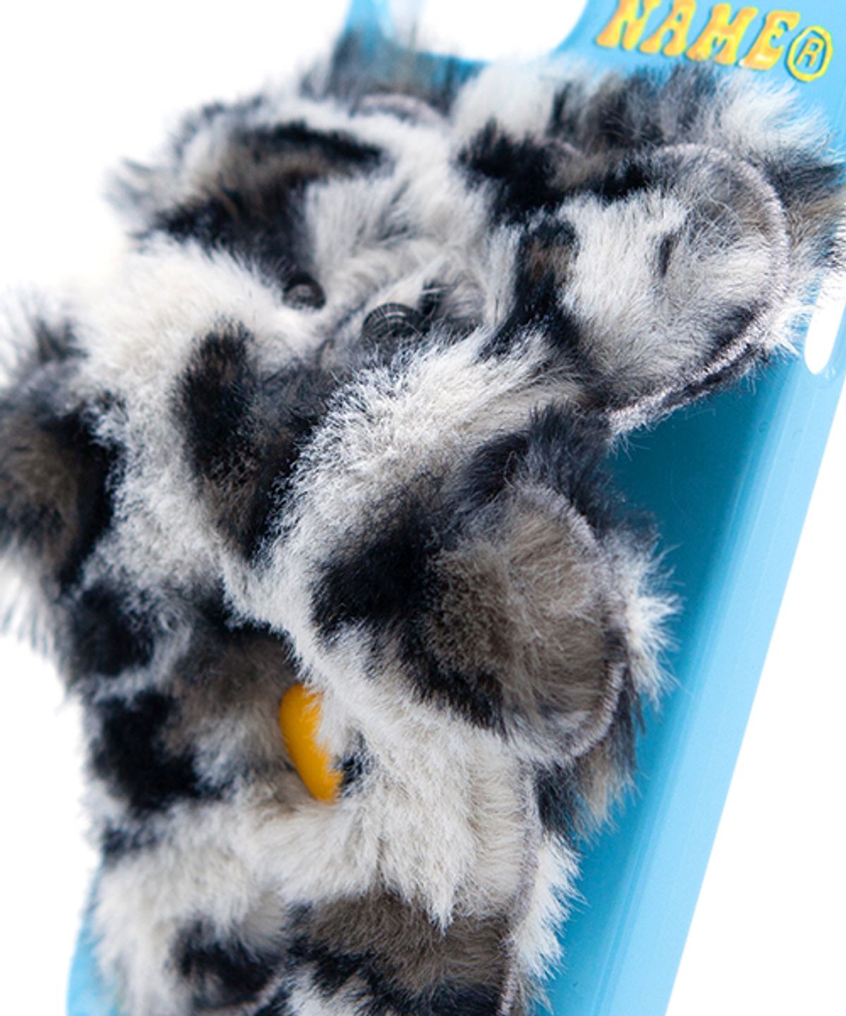 세컨드유니크네임(SECOND UNIQUE NAME) SUN CASE LEOPARD FUR BEAR LIGHT BLUE