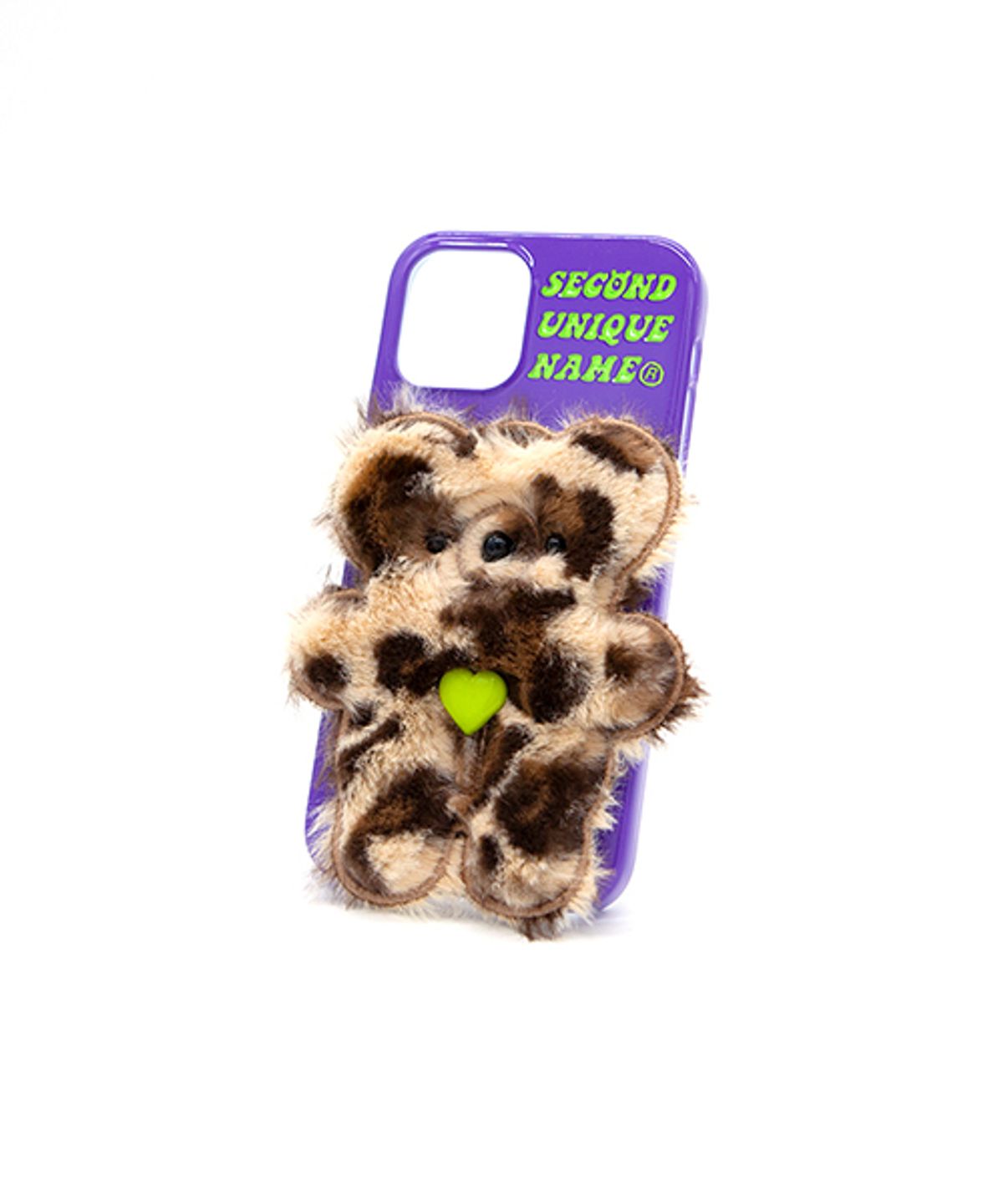 세컨드유니크네임(SECOND UNIQUE NAME) SUN CASE LEOPARD FUR BEAR PURPLE