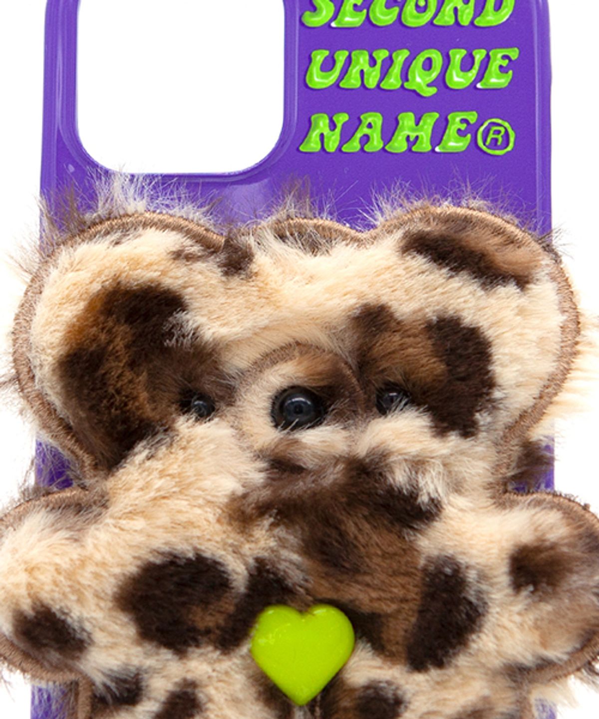 세컨드유니크네임(SECOND UNIQUE NAME) SUN CASE LEOPARD FUR BEAR PURPLE