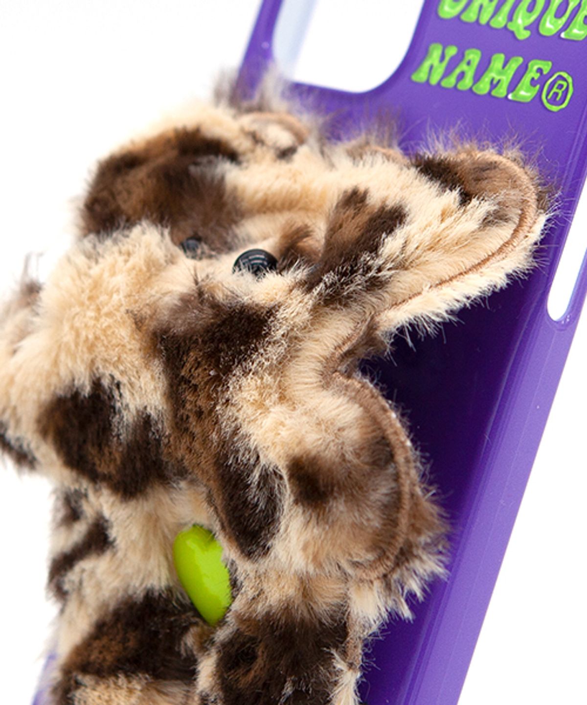 세컨드유니크네임(SECOND UNIQUE NAME) SUN CASE LEOPARD FUR BEAR PURPLE