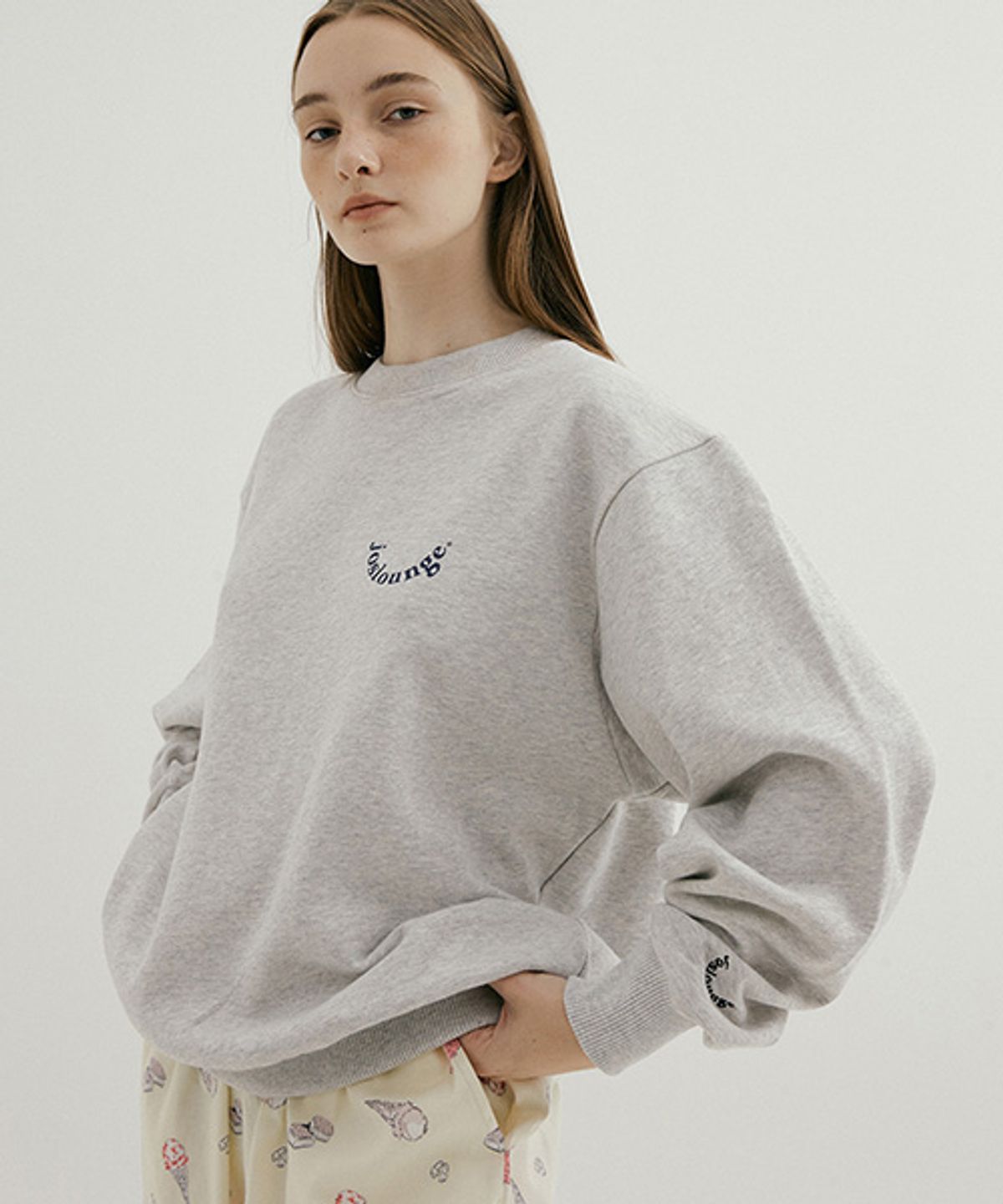 조스라운지(JO'S LOUNGE) Room Sweat Shirt Grey