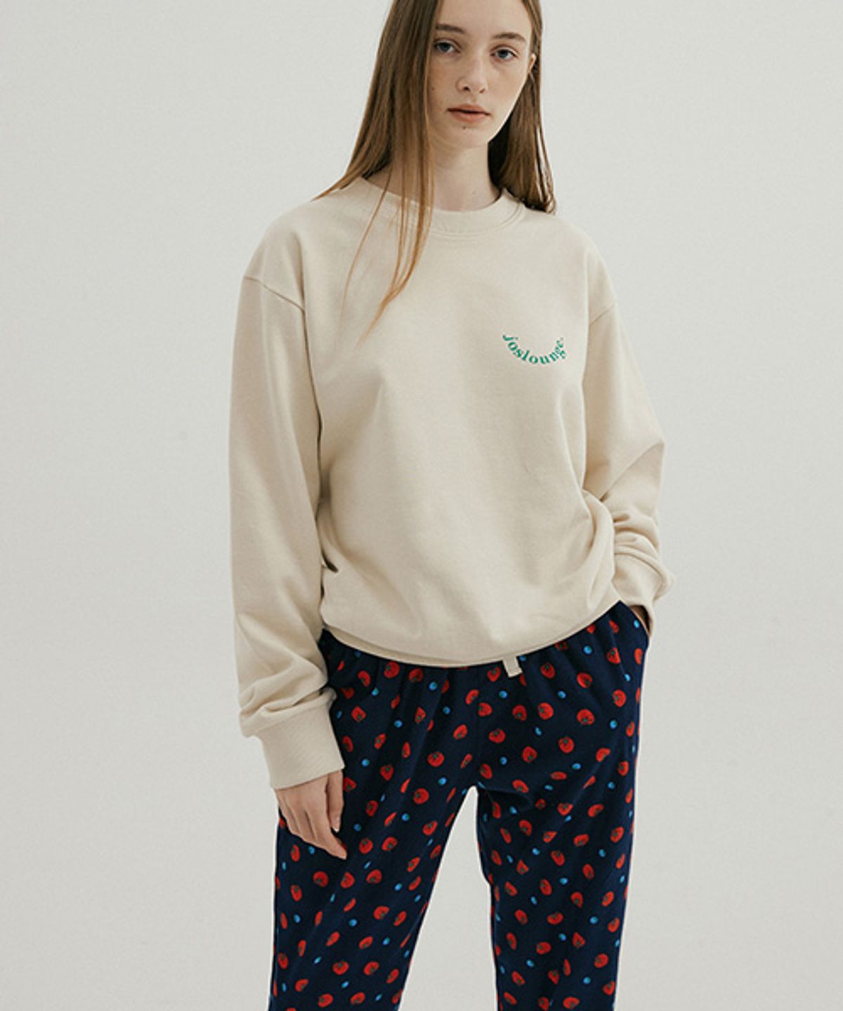 조스라운지(JO'S LOUNGE) Room Sweat Shirt Beige
