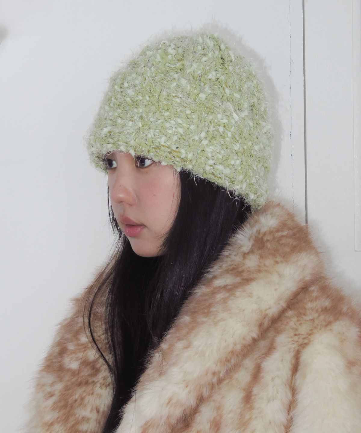 펀프롬펀(FUNFROMFUN) POPCORN KNIT BEANIE, MOSS GREEN