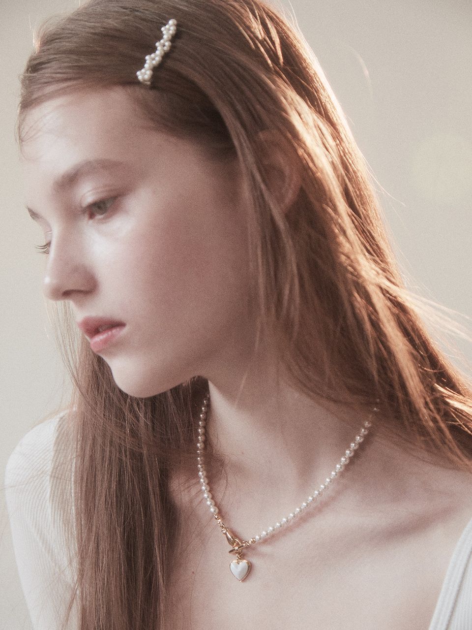 【VINTAGE HOLLYWOOD】Catch Love Pearl Necklace★送料・関税込 Vintage Hollywood] Catch Love Pearl Necklace (3 colors