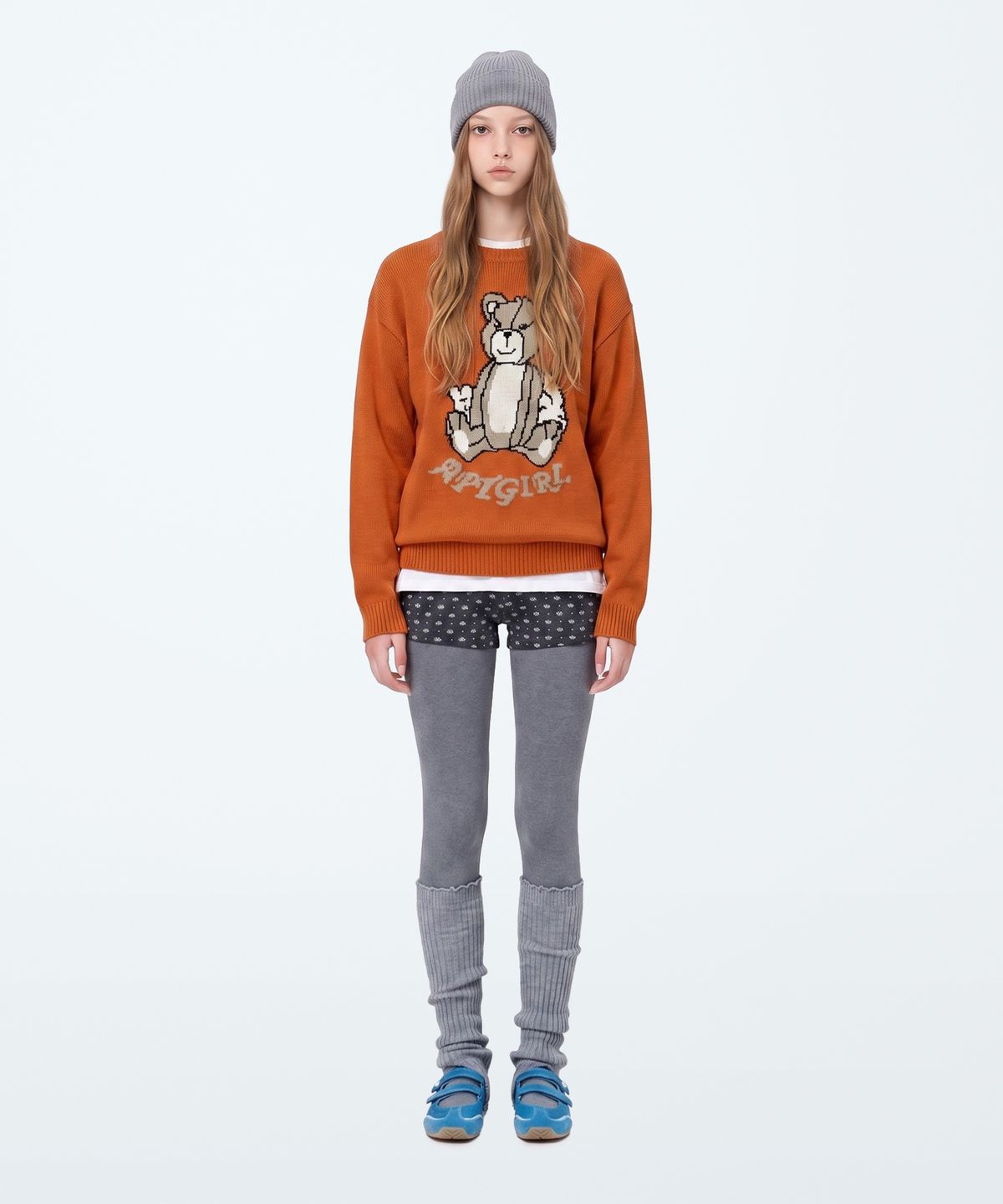아파트먼트(APARTMENT) (W) JINIBEAR KNIT - ORANGE
