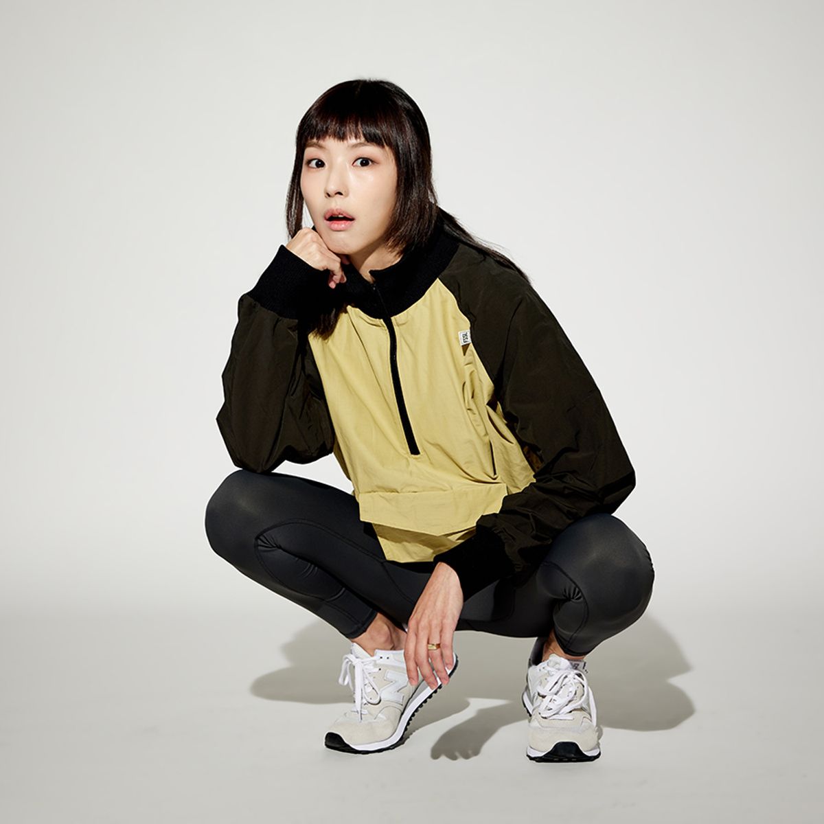 베이크셔츠(BAKESHIRT) 베이직 인프리 레깅스 카키