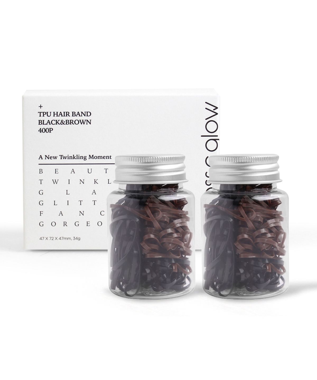 글로스앤글로우(GLOSS&GLOW) 국내생산 간편 보관 짱짱 블랙&브라운 밴드 400P (GG-66095-B400)