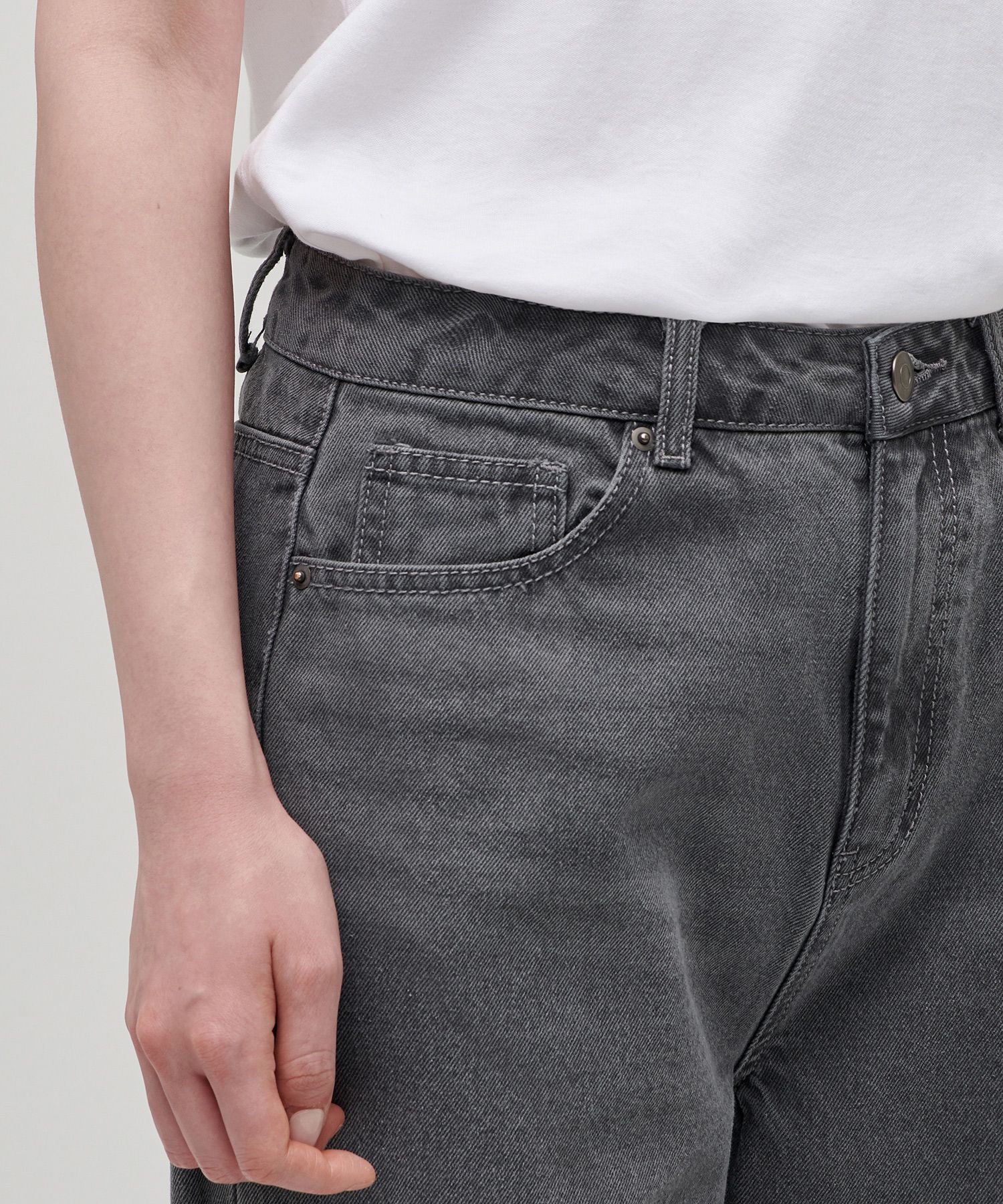 MUSINSA | MUSINSA STANDARD WOMAN WOMENS WIDE DENIM PANTS_GRAY