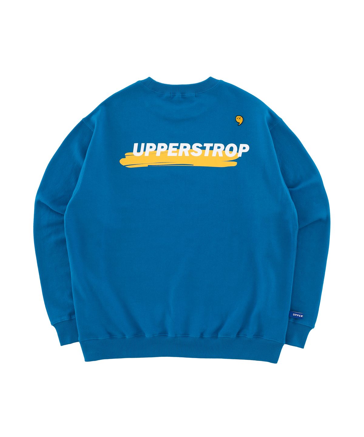 어퍼스트롭(UPPERSTROP) [UP9007] 어센틱 로고 맨투맨 티셔츠 블루