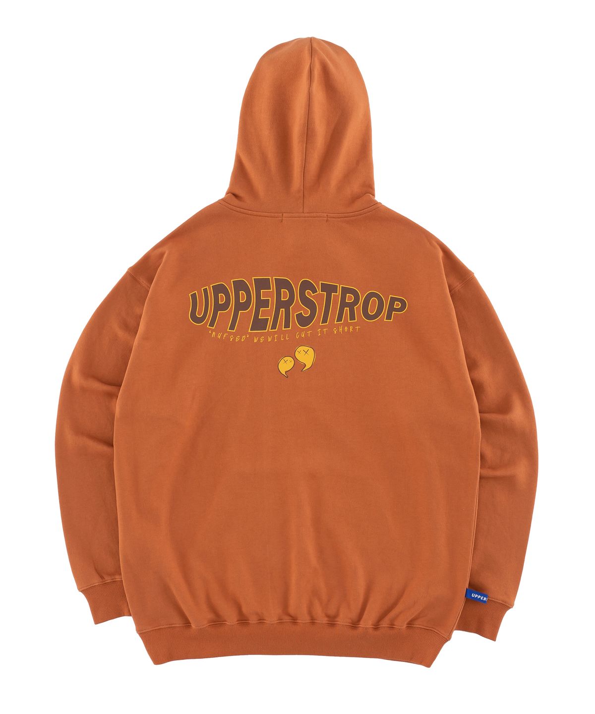 어퍼스트롭(UPPERSTROP) [UP9011] 콤마 로고 그래픽 후디 카멜