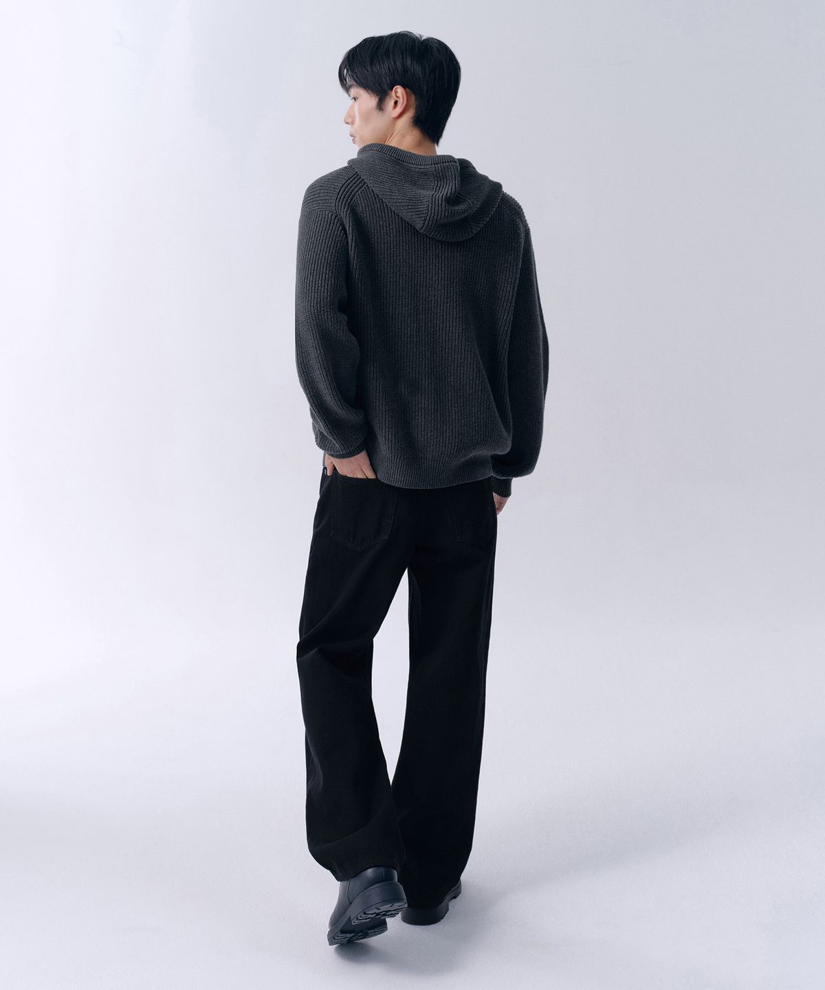 무신사 스탠다드(MUSINSA STANDARD) 와이드 데님 팬츠 [블랙]