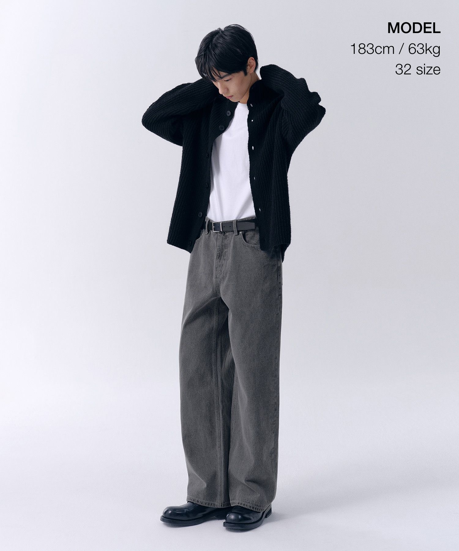 ★MUSINSA STANDARD★ Big wide denim pants gray MMDNP520-GR MUSINSA | MUSINSA STANDARD Big Wide Denim Pants [Gray]