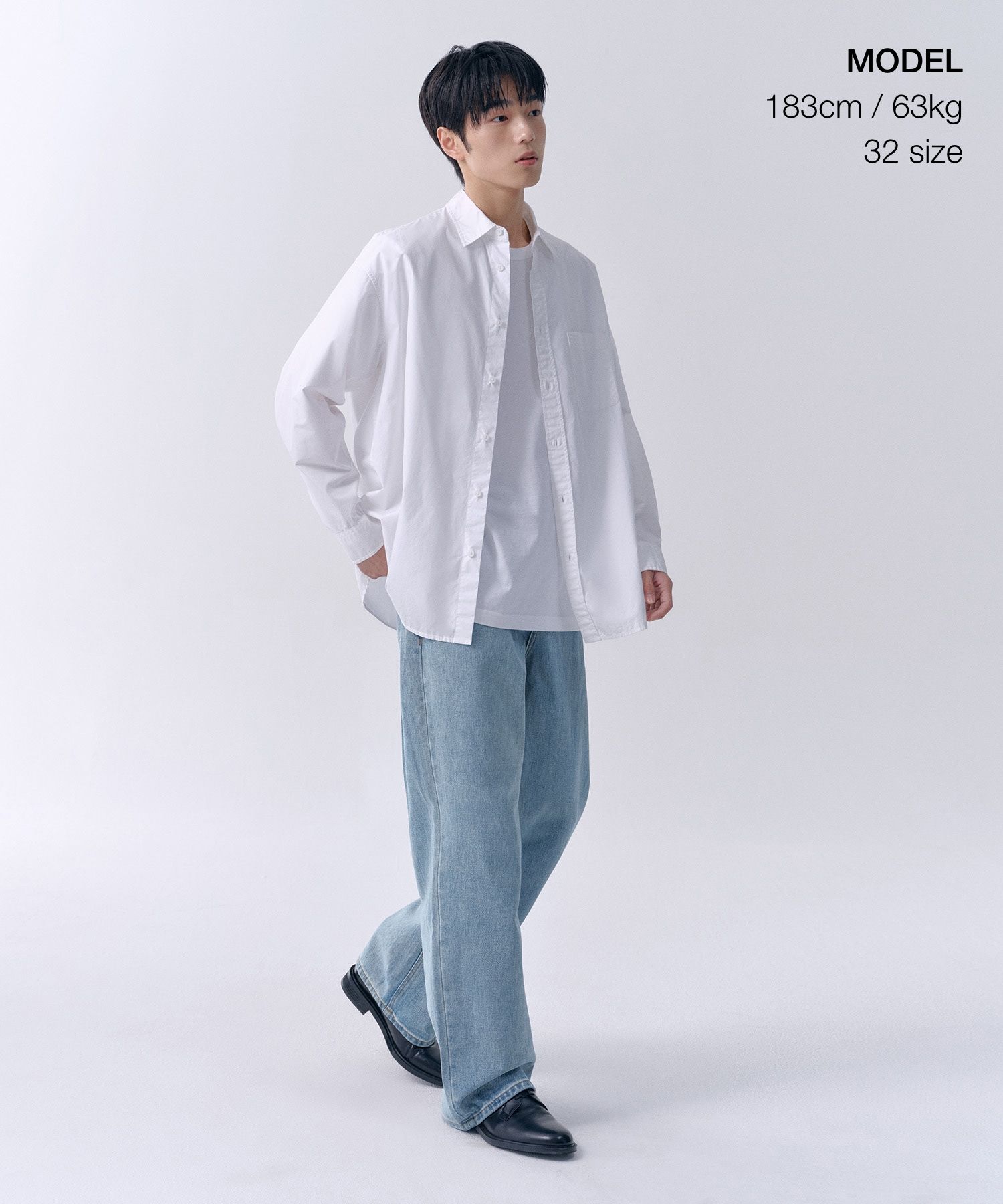 MUSINSA公式 | MUSINSA STANDARD ワイドデニムパンツ[スカイブルー]