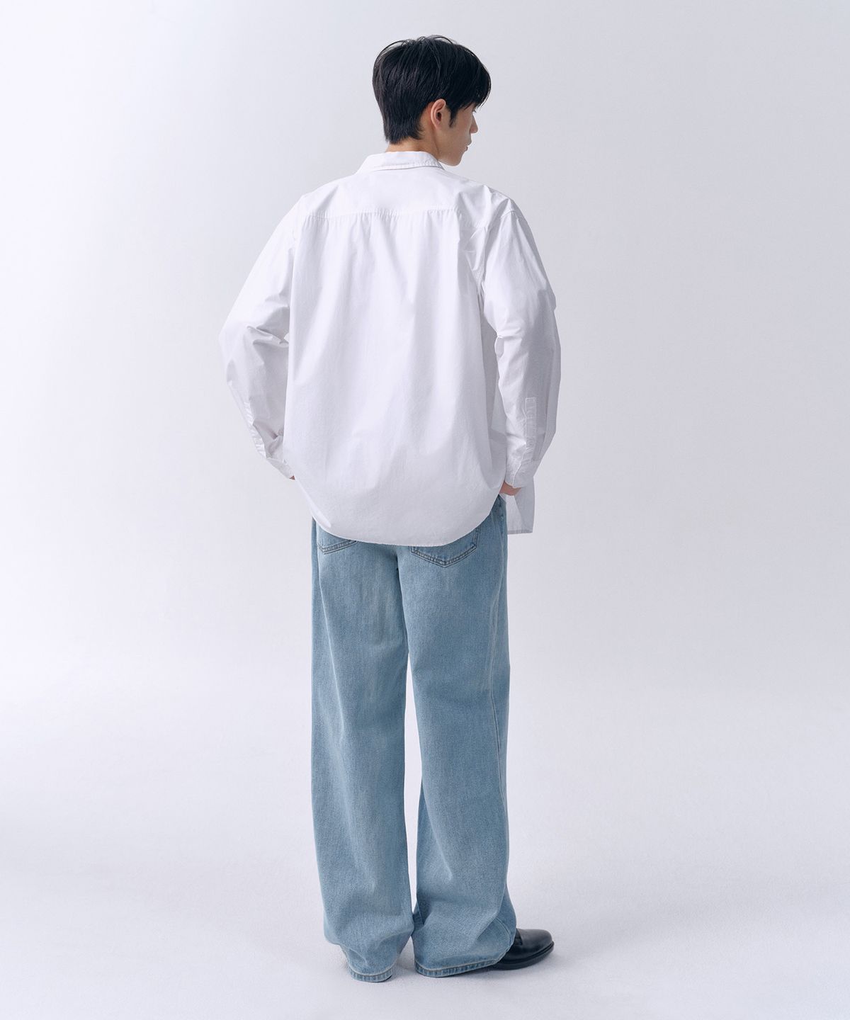 무신사 스탠다드(MUSINSA STANDARD) 와이드 데님 팬츠 [스카이 블루]