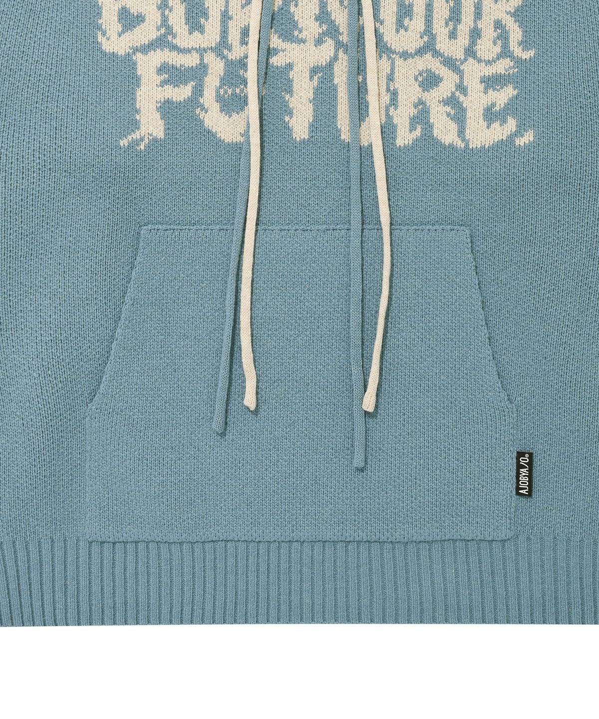 아조바이아조(AJOBYAJO) [PBA] DBOF Wool Knit Hoodie [SKY BLUE]
