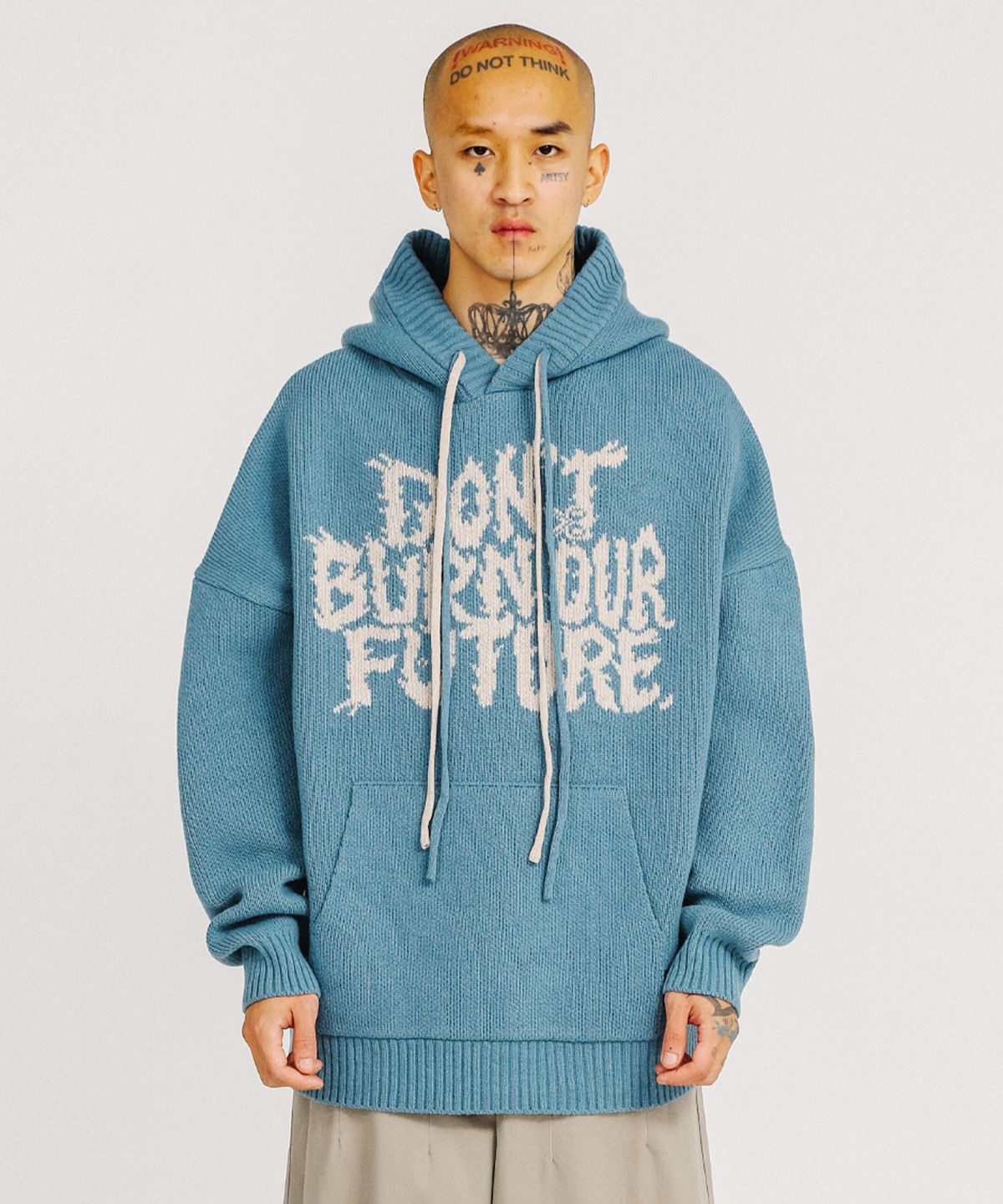 아조바이아조(AJOBYAJO) [PBA] DBOF Wool Knit Hoodie [SKY BLUE]