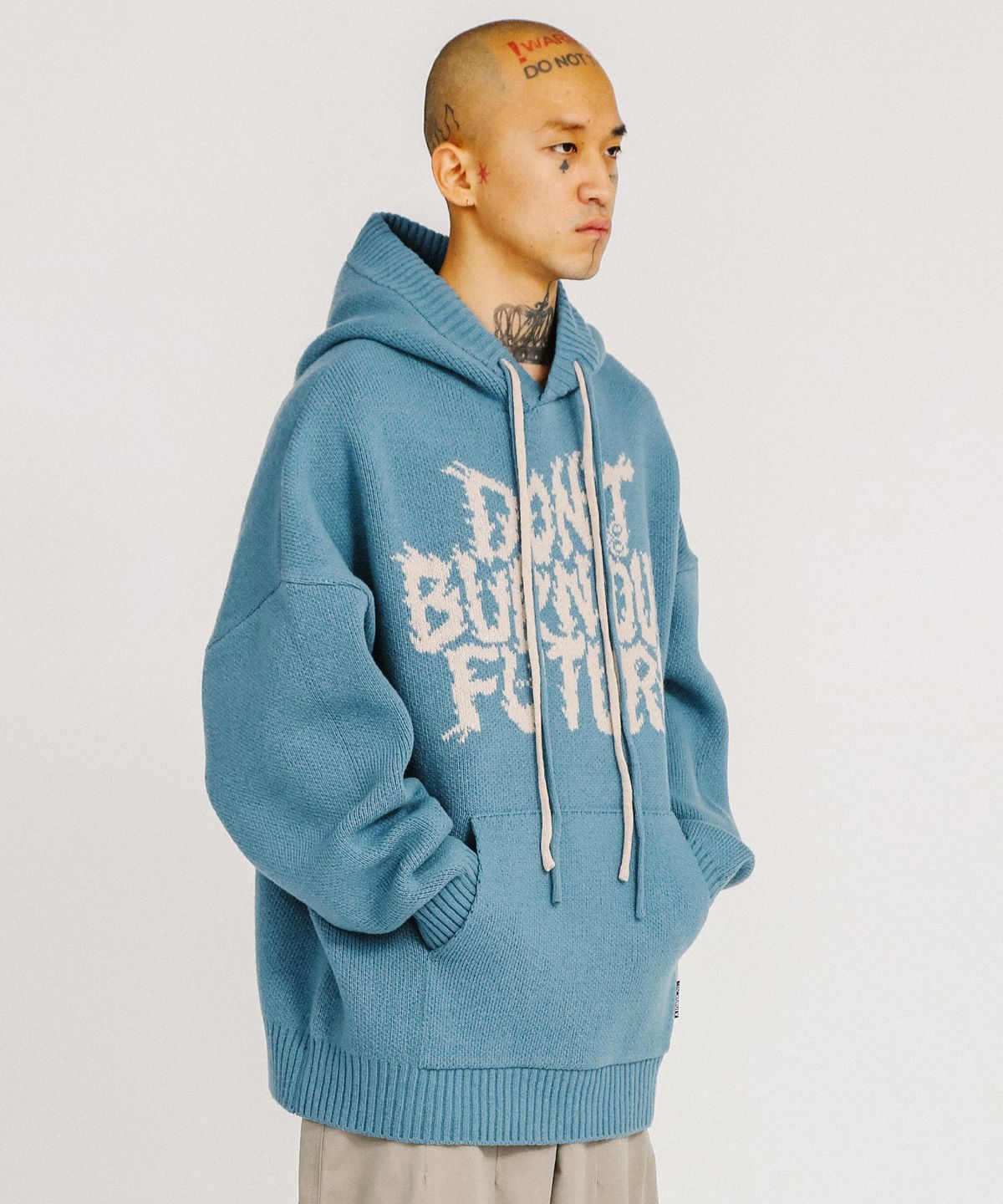 아조바이아조(AJOBYAJO) [PBA] DBOF Wool Knit Hoodie [SKY BLUE]