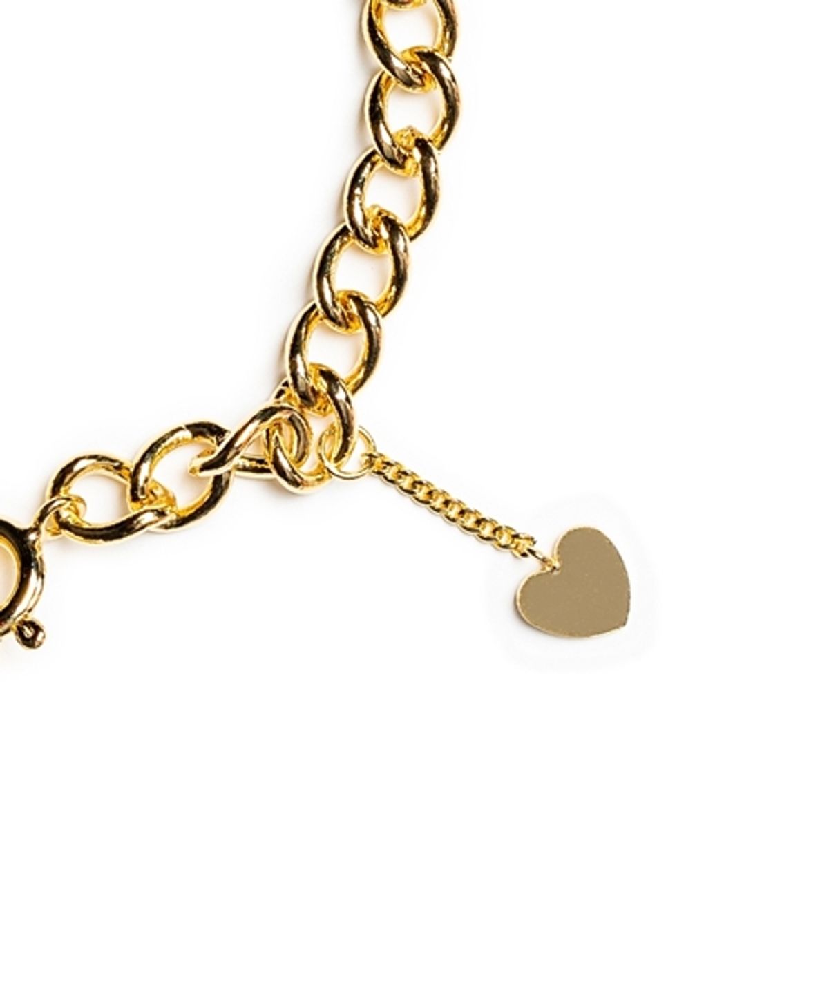 봉보(BONBEAU) Heart smile bold curve chain Bracelet 하트 스마일 팬던트 볼드 커브 체인 팔찌