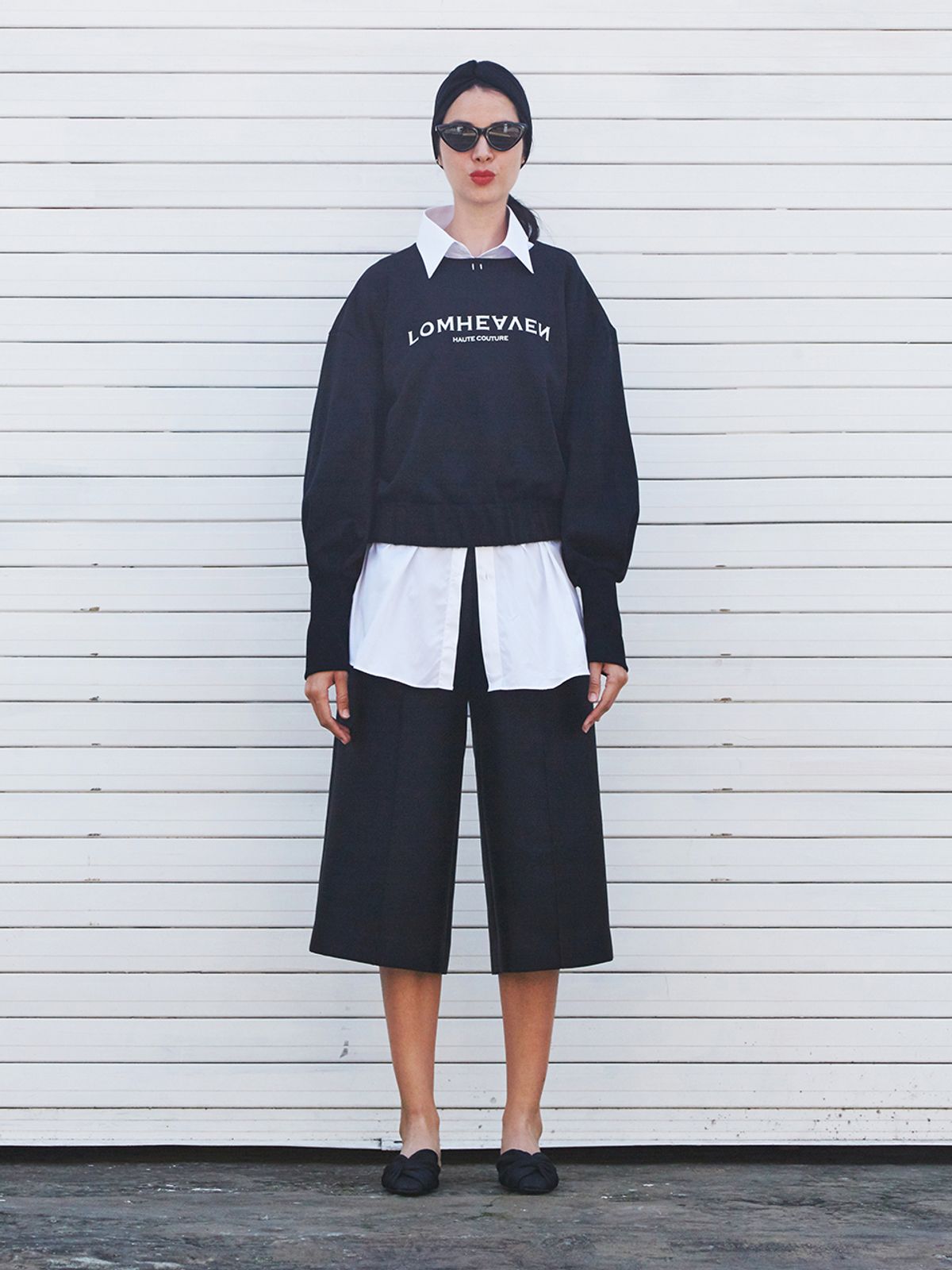 롬헤븐(LOMHEAVEN) P-101 SWEATSHIRT BK