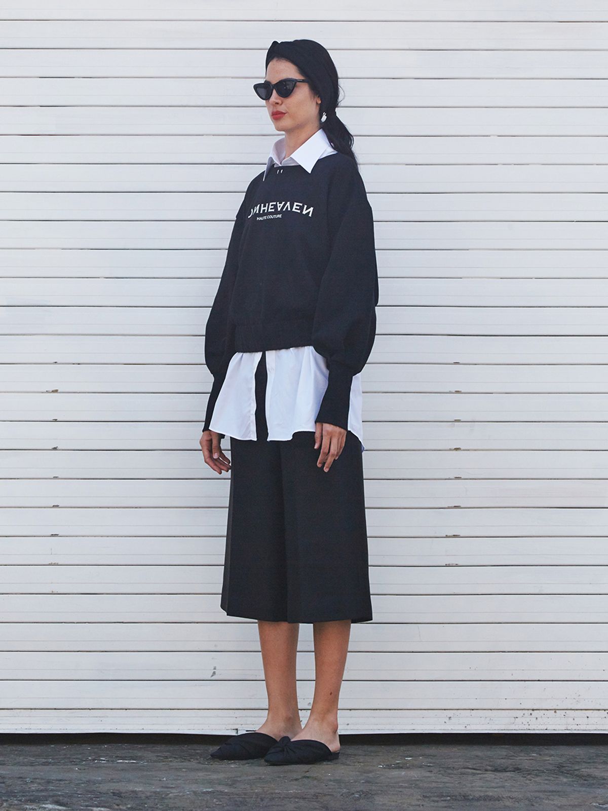 롬헤븐(LOMHEAVEN) P-101 SWEATSHIRT BK