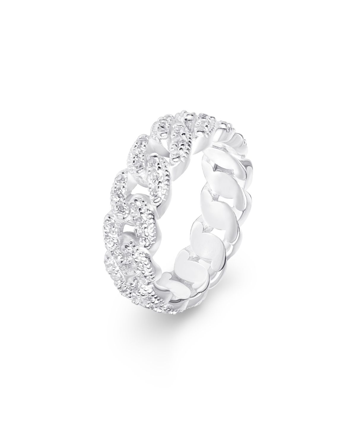 레인드랍 쥬얼리(RAINDROP JEWELRY) 레인드랍 스톤스 쿠반 체인 반지 [S925]