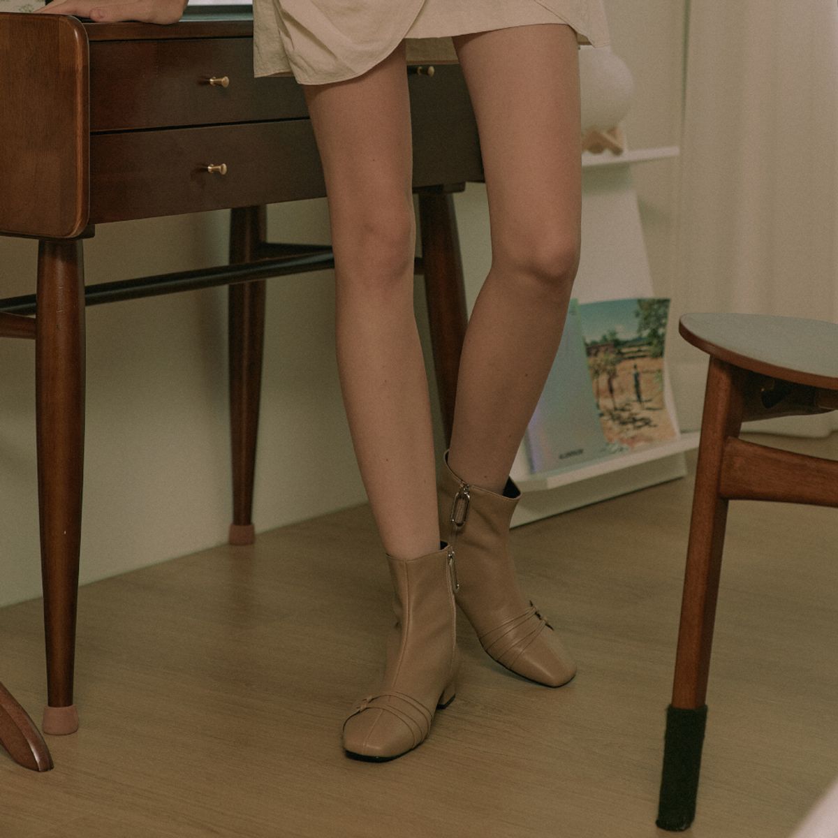 케리제이드(KERRIJADE) Inner Comb Boots_Beige