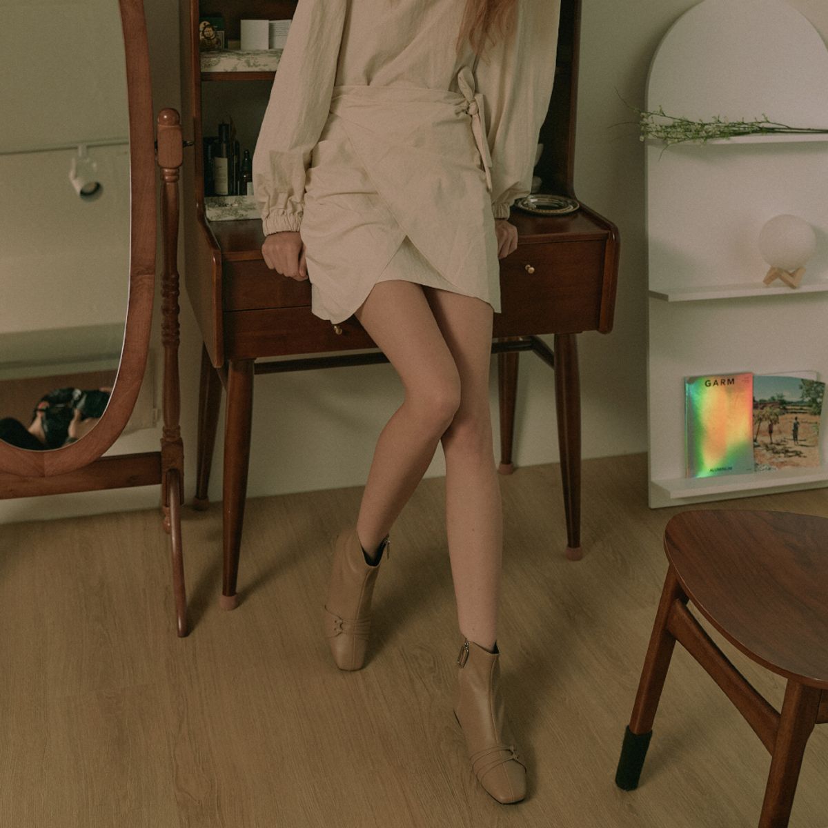케리제이드(KERRIJADE) Inner Comb Boots_Beige
