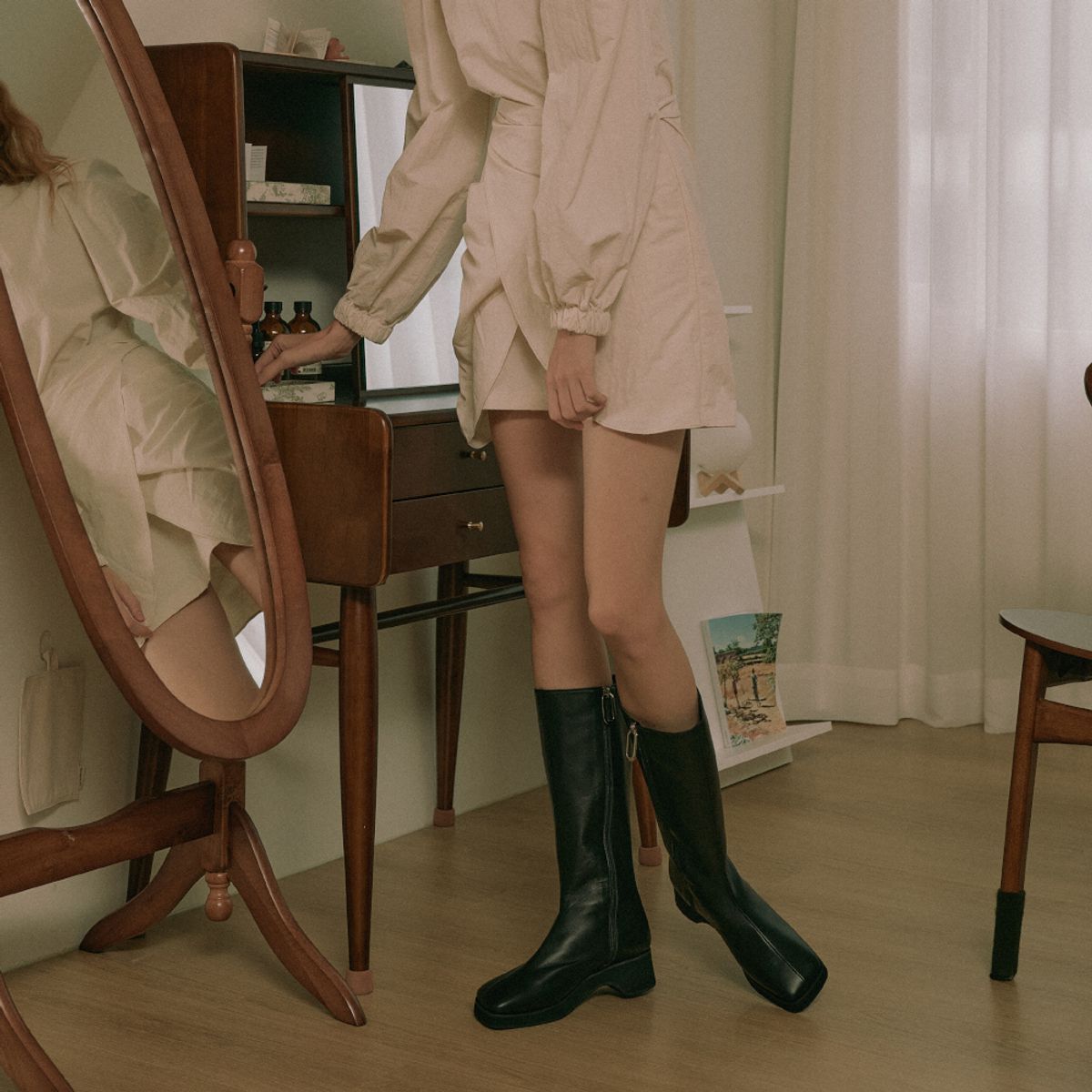 케리제이드(KERRIJADE) Flatform Long Boots_Black