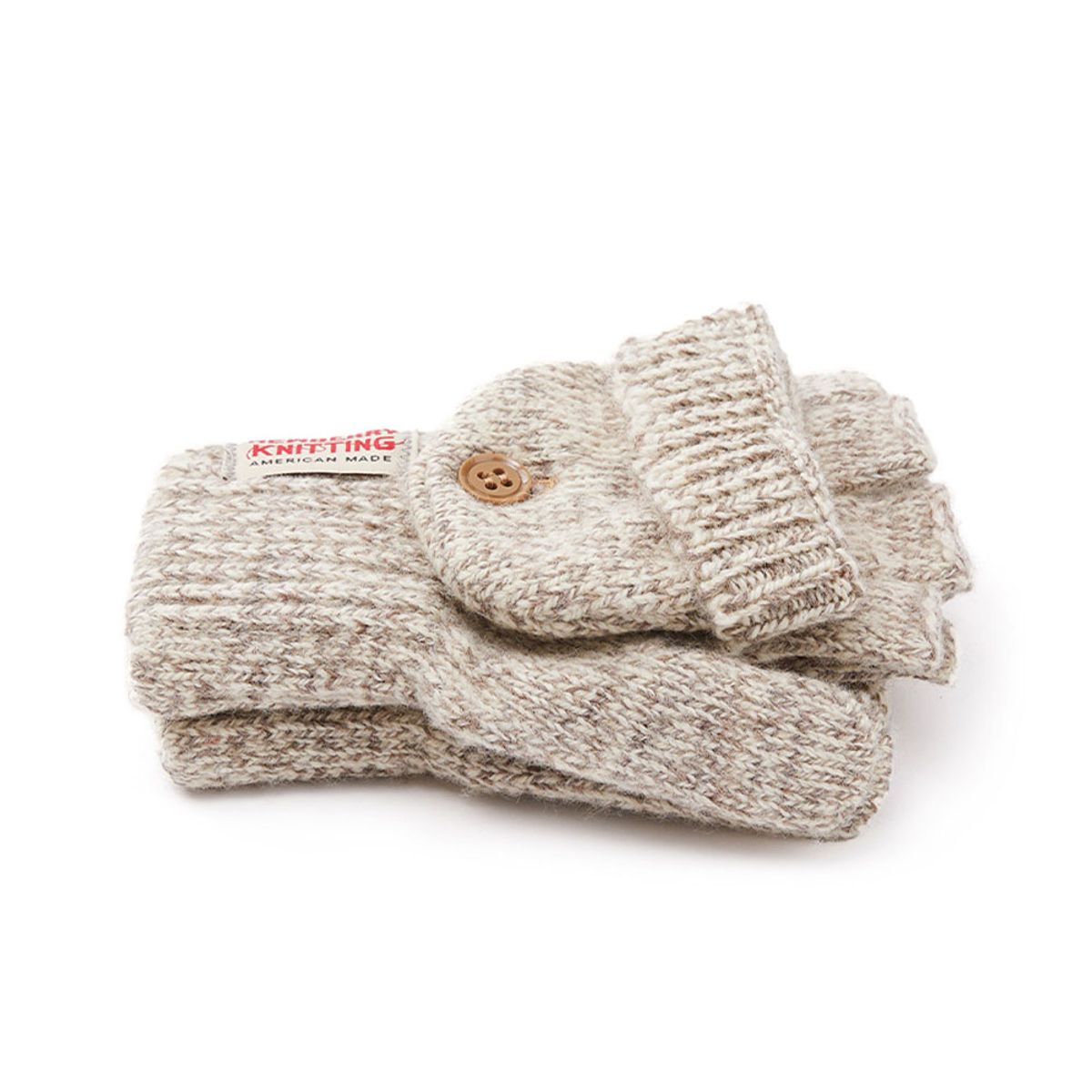 뉴베리니팅(NEWBERRYKNITTING) 사슴가죽 글로밋 니트 장갑 - 오트밀